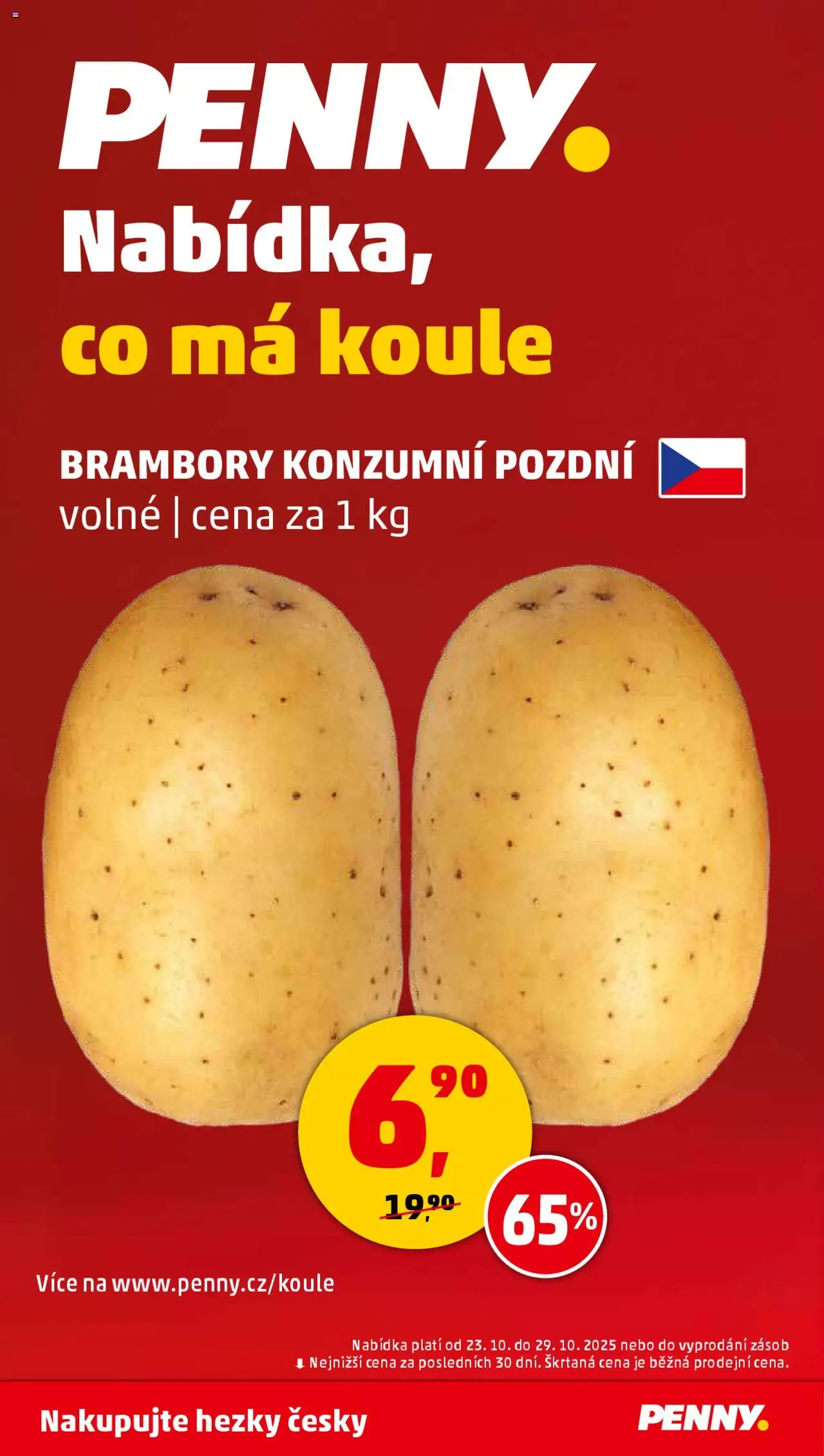Penny Market leták - Čtvrtečník od 23.10.2025 | Strana: 34 | Produkty: Brambory