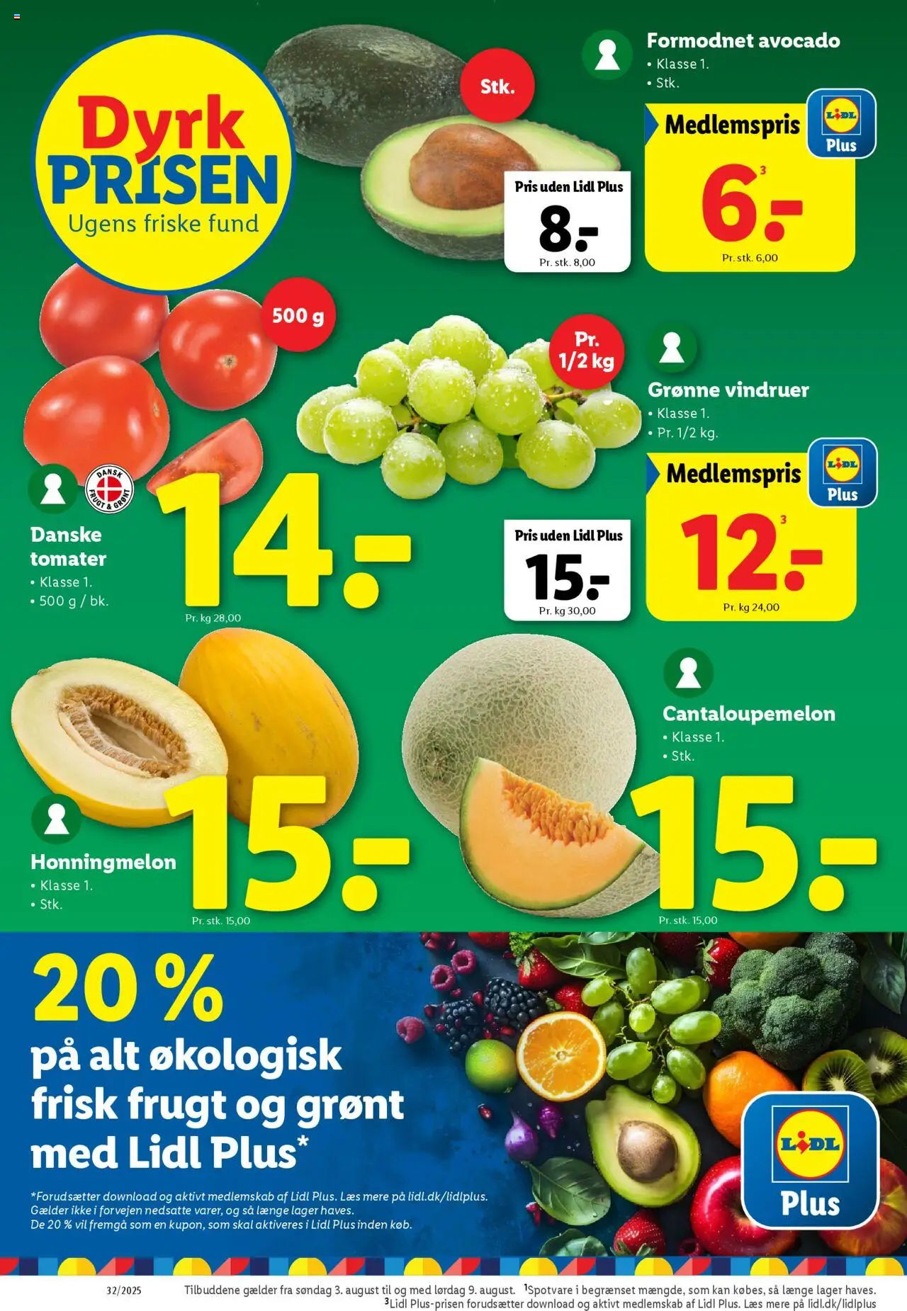 Lidl Tilbudsavis gyldig fra 07.08.2025 | Side: 15 | Produkter: Tomater, Avocado, Vindruer, Søm