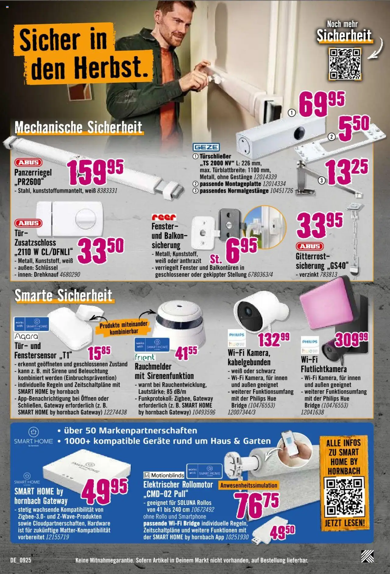 Hornbach Prospekt 	 – gültig ab 08.09.2025 | Seite: 20 | Produkte: Philips, Tür, Smartphone