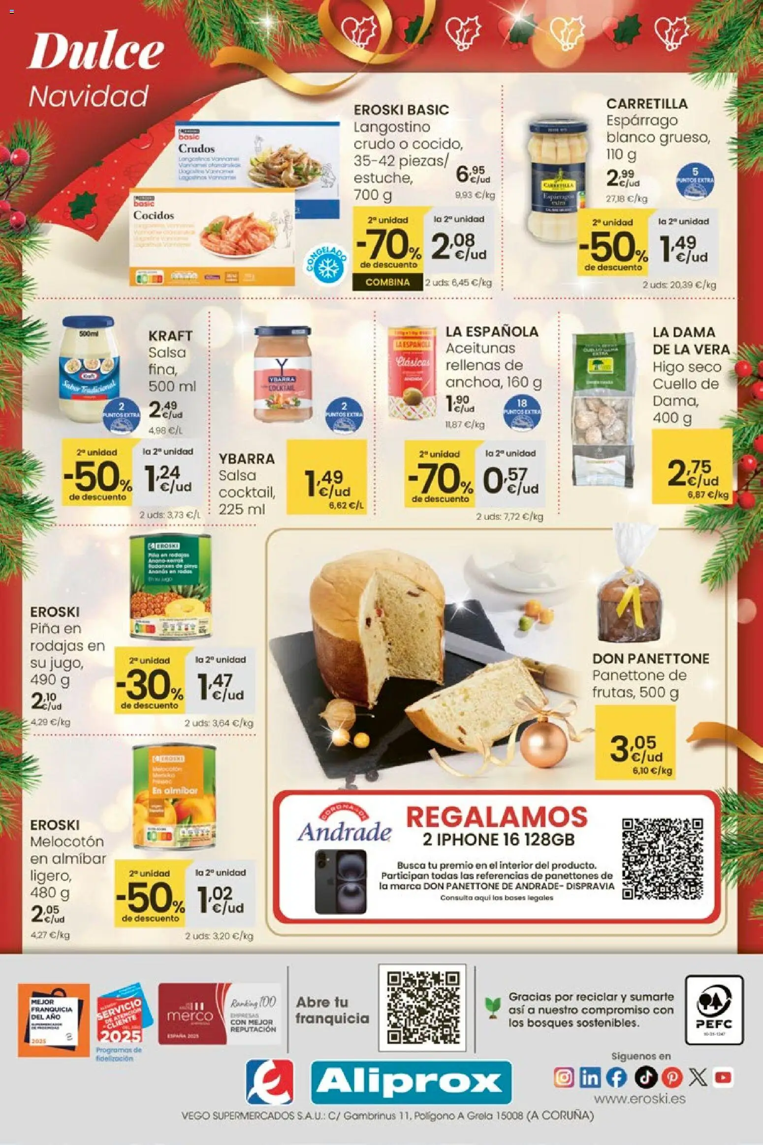 Eroski - Aliprox │ válido desde el 18.12.2025 | Página: 12 | Productos: Piña, Iphone, Langostino