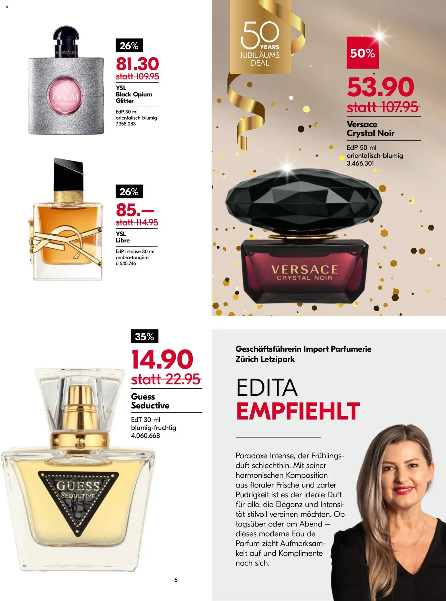 Import Parfumerie aktionen – gültig ab 19.03.2026 | Seite: 5 | Produkte: Eau de Parfum, Parfüm, Duft