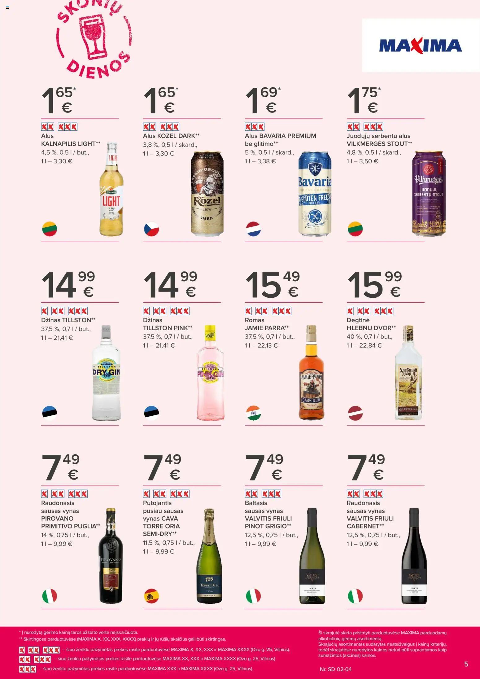 MAXIMA akcijos nuo 22.01.2026 | Puslapis: 5 | Prekių: Degtinė, Vynas, Alus, Džinas