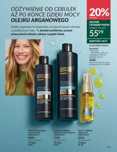 Pogląd oferty "Avon Black Friday" - ważna od 01.11.2025 | Strona: 191 | Produkty: Olejek arganowy, Szampon, Odżywka, Odżywka do włosów