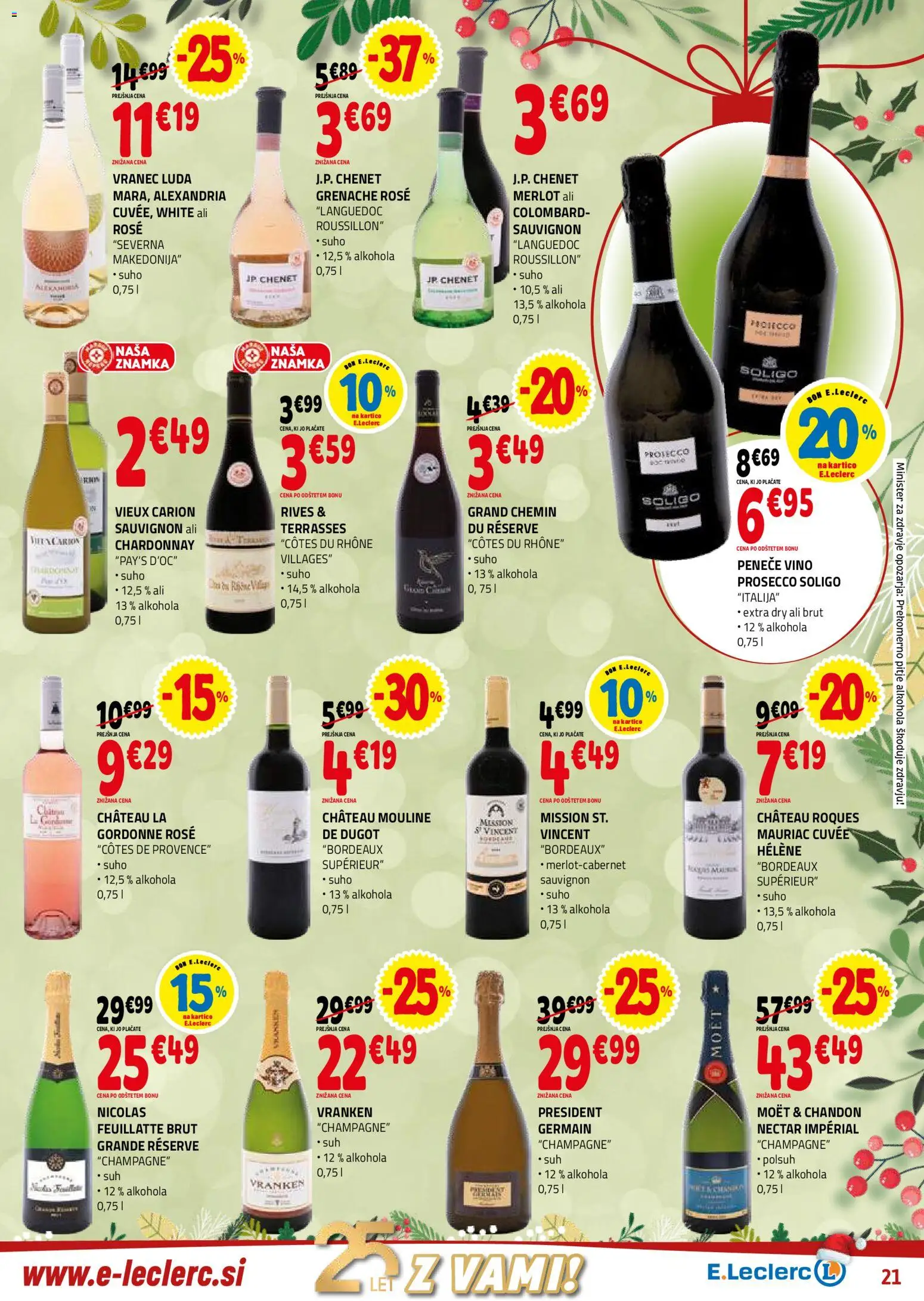 Novi E.leclerc katalog ponudbe – veljaven od 27.12.2025 | Stran: 21 | Izdelki: Vino