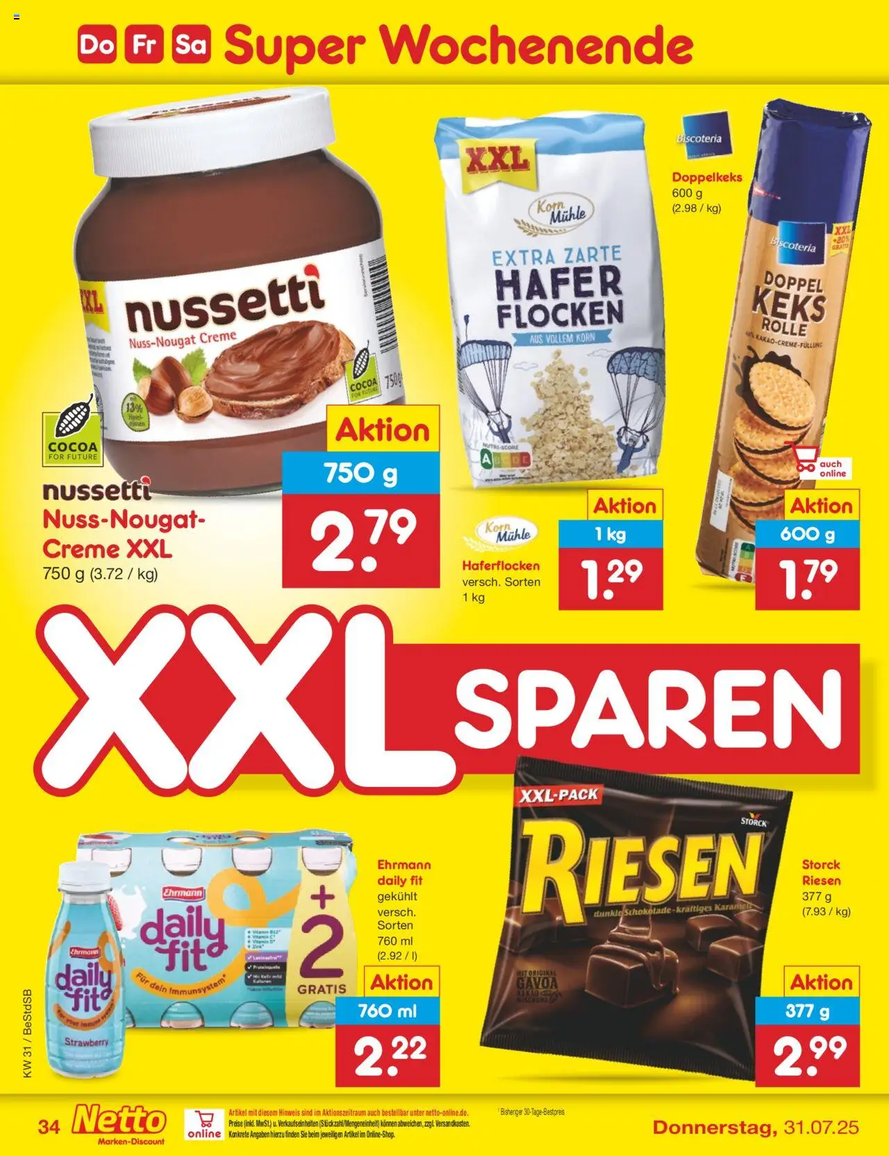 Netto Marken-Discount Prospekt 	 - gültig ab dem 28.07.2025 | Seite: 56 | Produkte: Mühle, Schokolade, Dunkle schokolade, Creme
