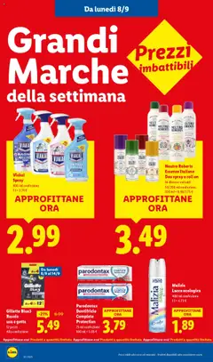 Volantino Lidl del 08.09.2025 | Pagina: 16 | Prodotti: Lacca, Rasoio, Dentifricio, Olio