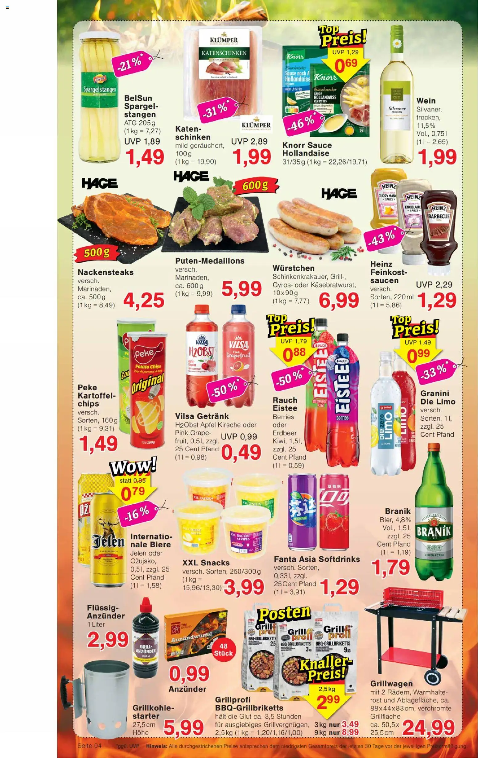 Wiglo Wunderland Prospekt – gültig ab 13.04.2026 | Seite: 4 | Produkte: Fanta, Knorr, Grapefruit, Schinken