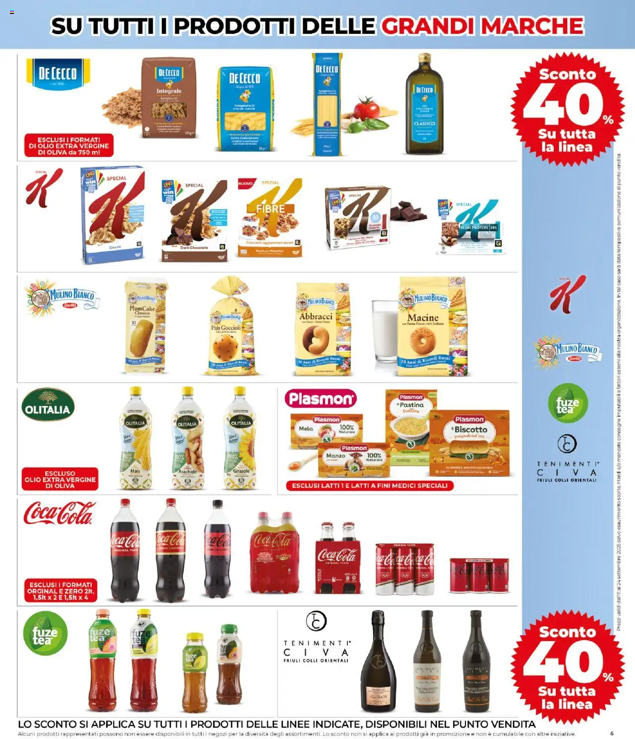 Volantino Ipercoop del 11.09.2025 | Pagina: 5 | Prodotti: Manzo, Olio, Olio extra vergine, Coca Cola
