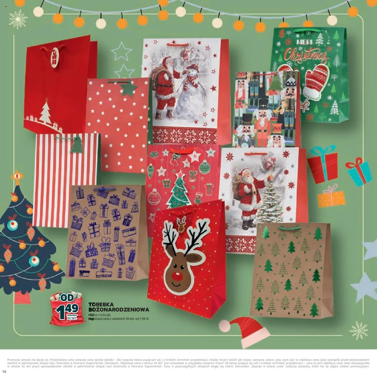 Stokrotka Gazetka - Mikołajki od 20.11.2025 | Strona: 16 | Produkty: Torebka, Stokrotka