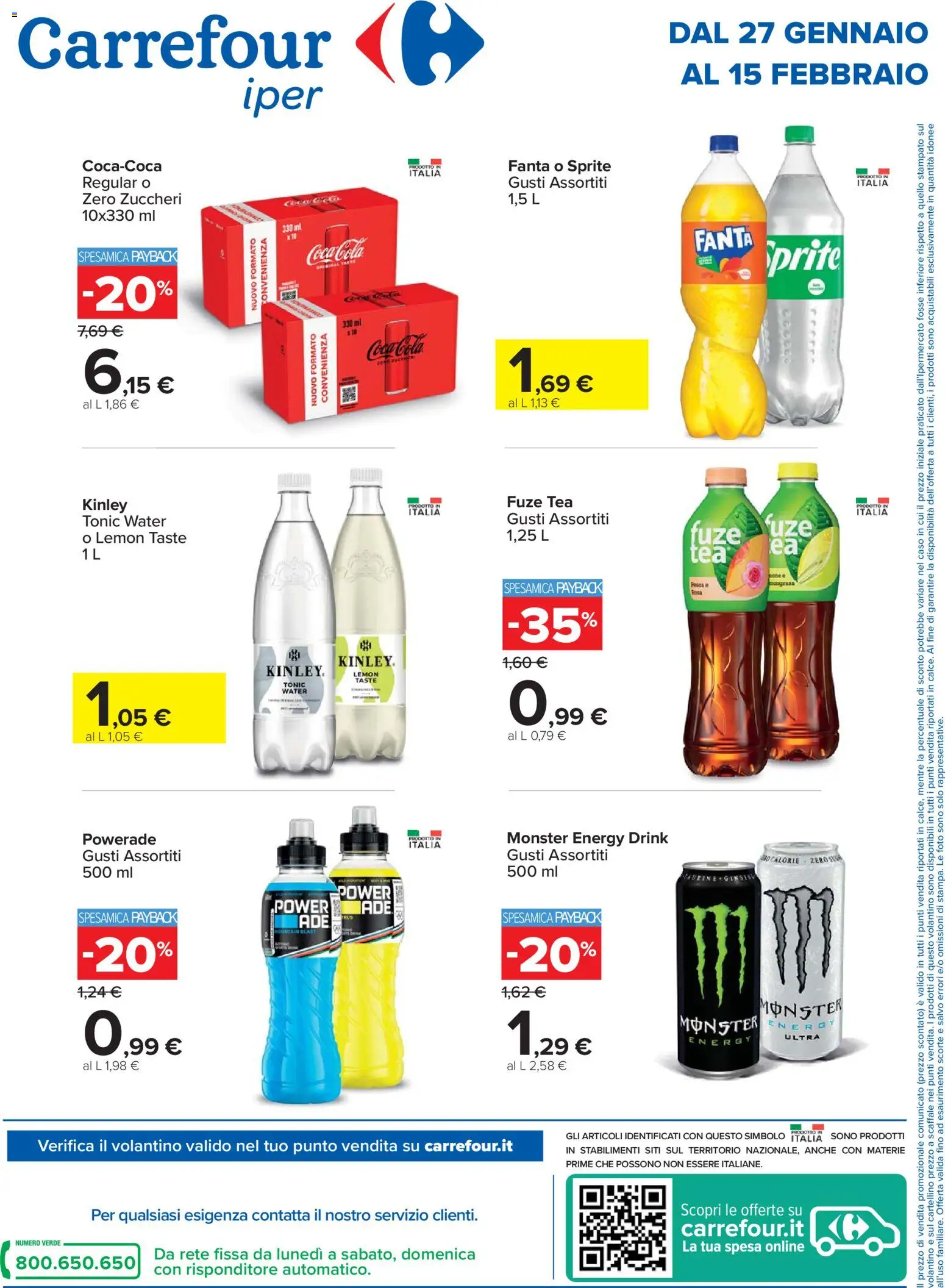Volantino Carrefour del 27.01.2026 | Pagina: 1 | Prodotti: Fanta, Scaffale, Coca Cola