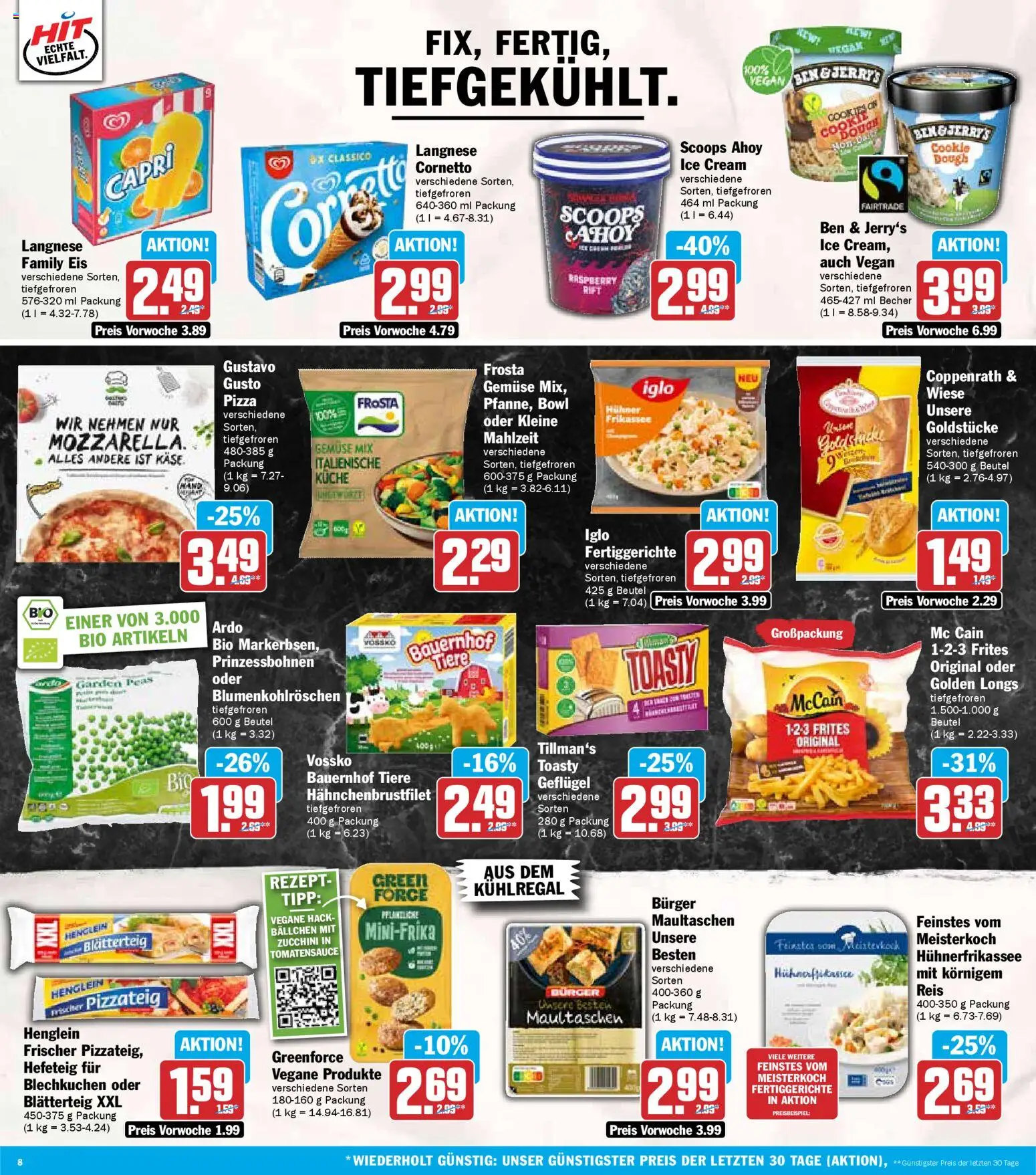 HIT - Berlin – gültig ab 17.11.2025 | Seite: 8 | Produkte: Langnese, Iglo, Ben & Jerry's, Zucchini