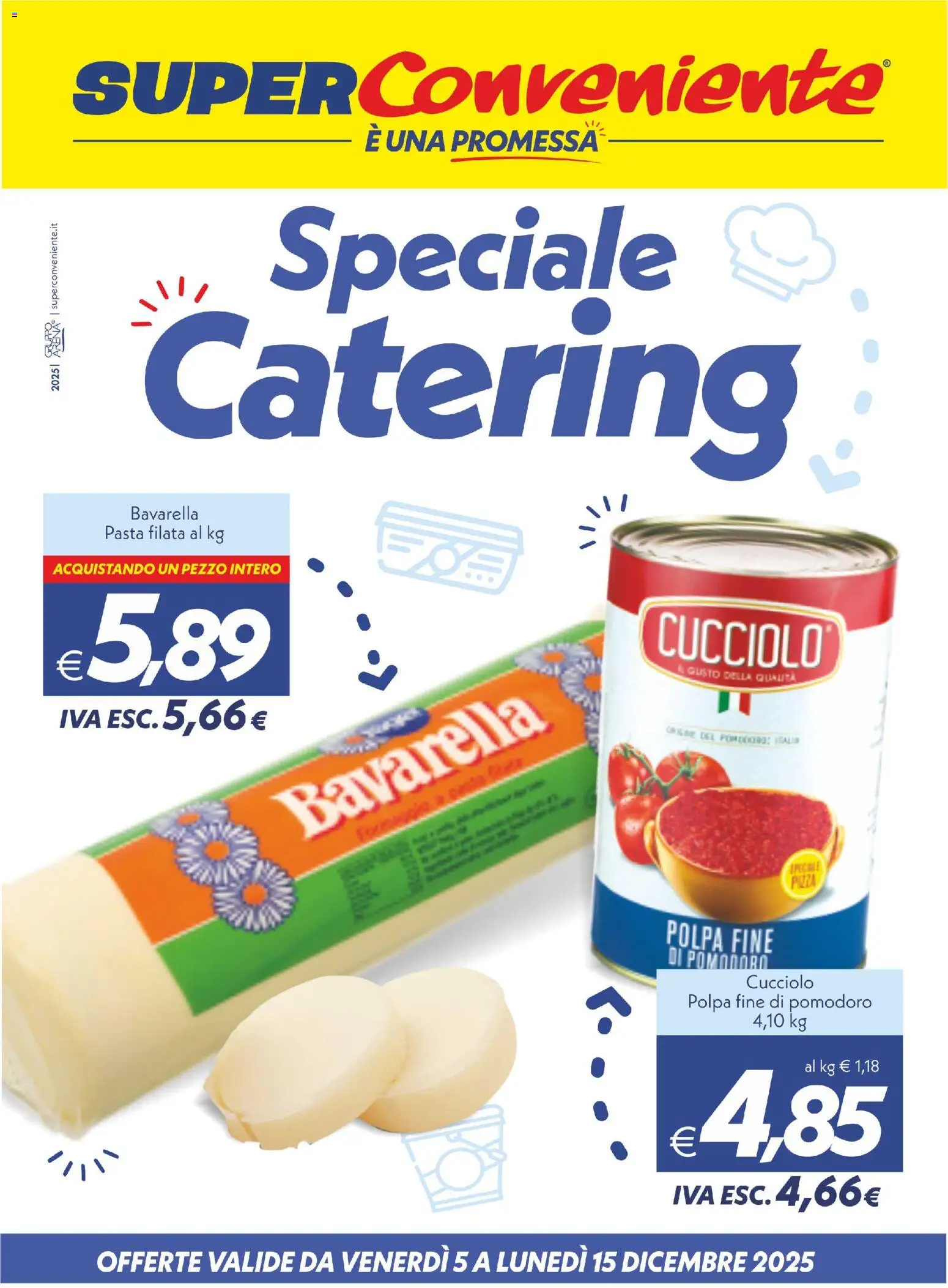 Volantino SuperConveniente del 05.12.2025 | Pagina: 1 | Prodotti: Pomodoro, Pasta