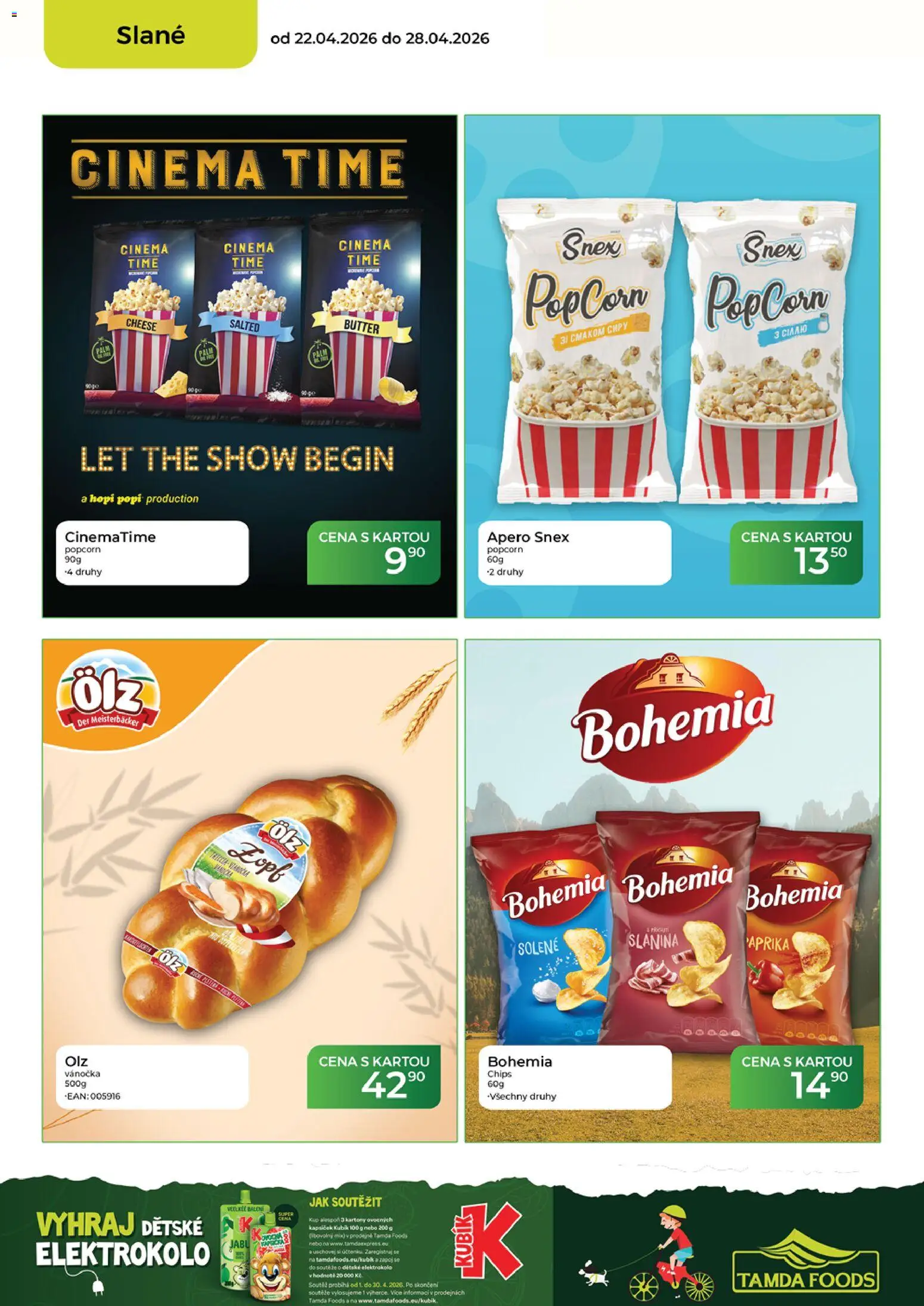 Tamda Foods leták od 22.04.2026 | Strana: 38 | Produkty: Vánočka, Popcorn, Elektrokolo, Slanina