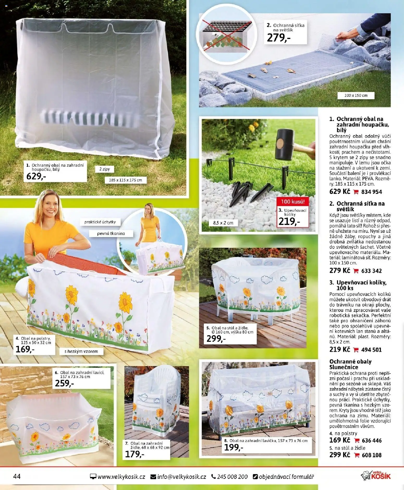 Velký Košík katalog březen 2026 od 01.03.2026 | Strana: 44 | Produkty: Ohraničení záhonů, Síť, Židle, Zahradní nábytek