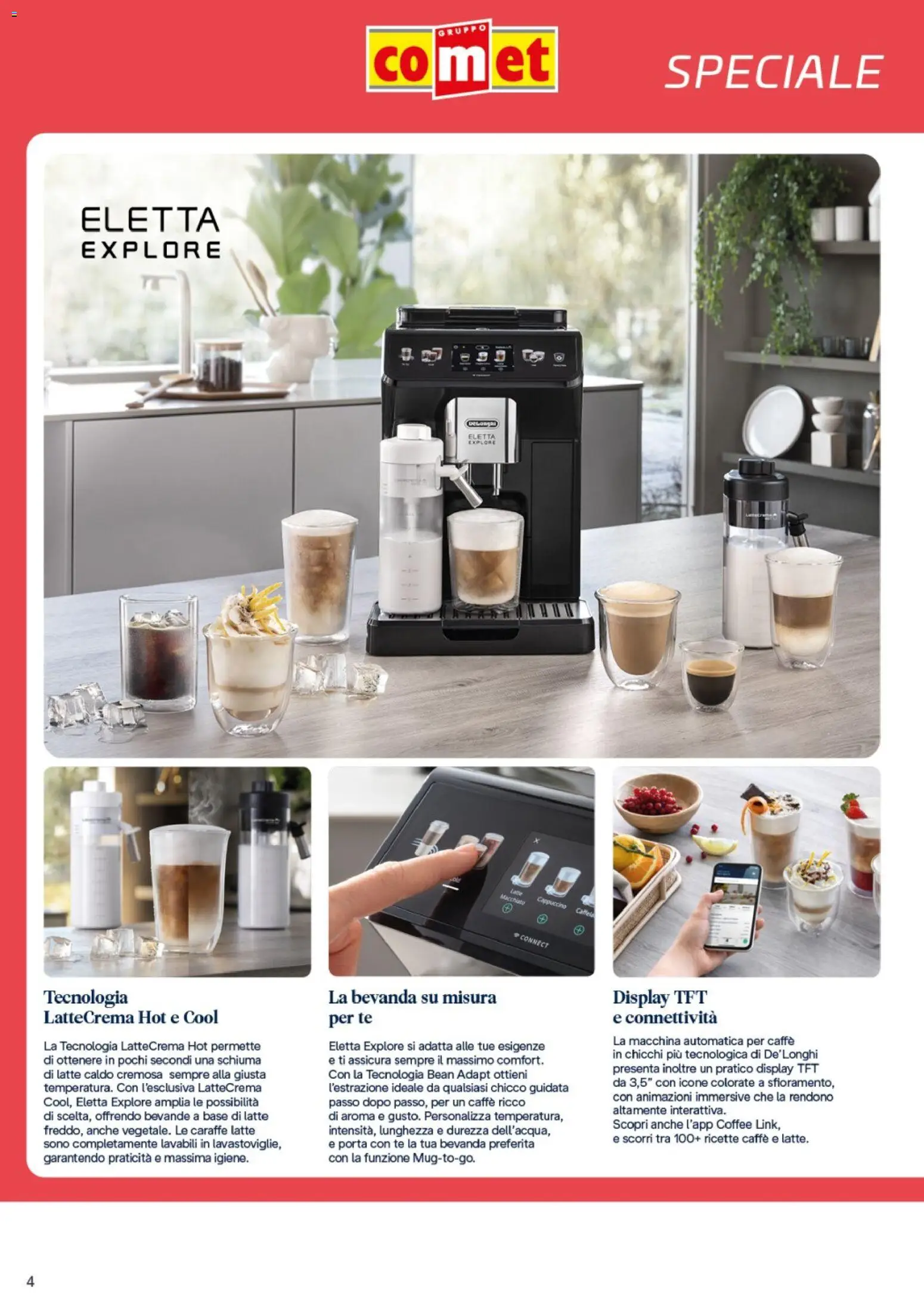 Volantino Comet del 05.11.2025 | Pagina: 4 | Prodotti: Caffè, Tè, Latte