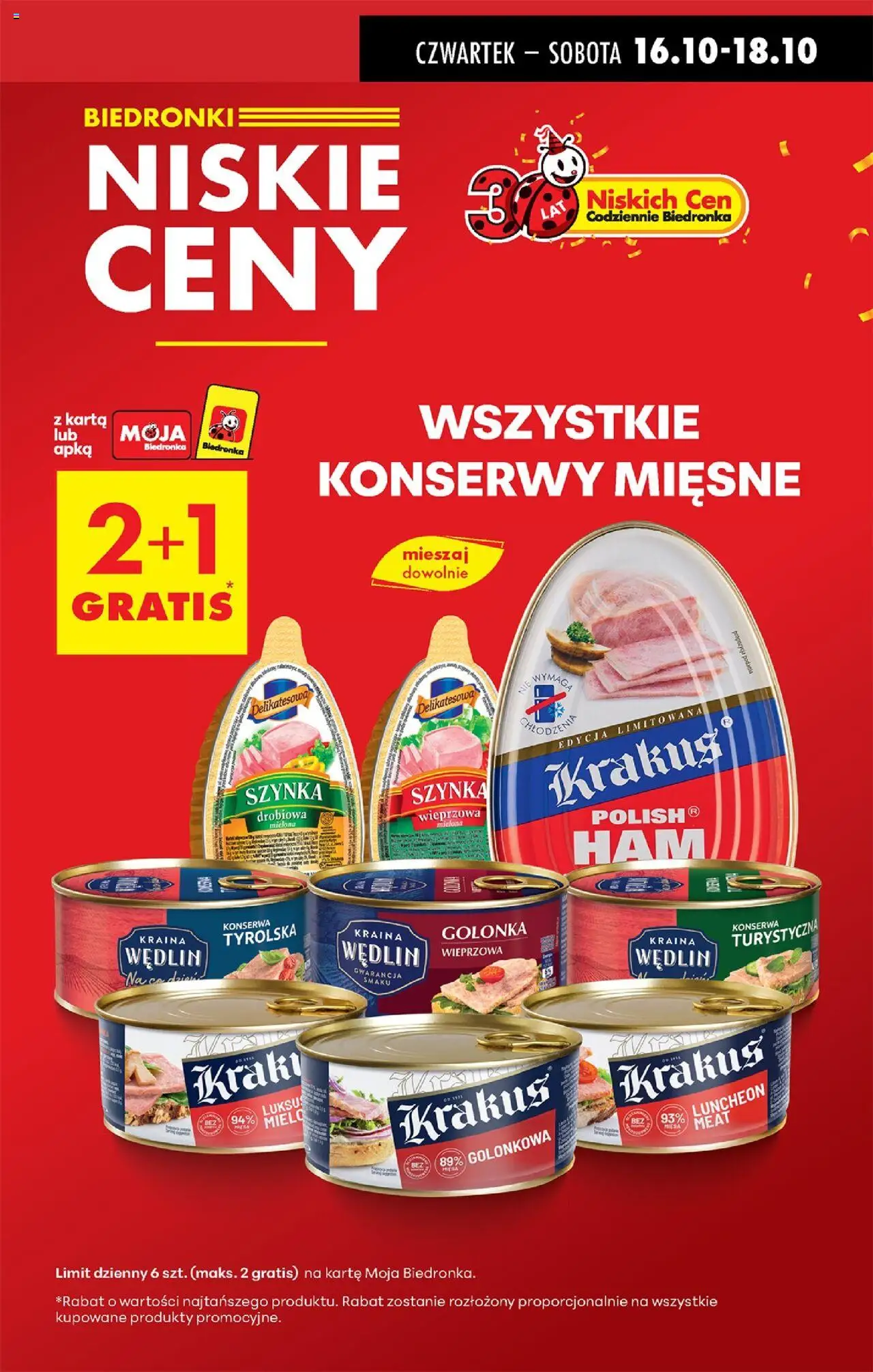 Biedronka gazetka - Oferta w tym tygodniu od 16.10.2025 | Strona: 7 | Produkty: Szynka drobiowa, Szynka wieprzowa, Golonka wieprzowa, Szynka