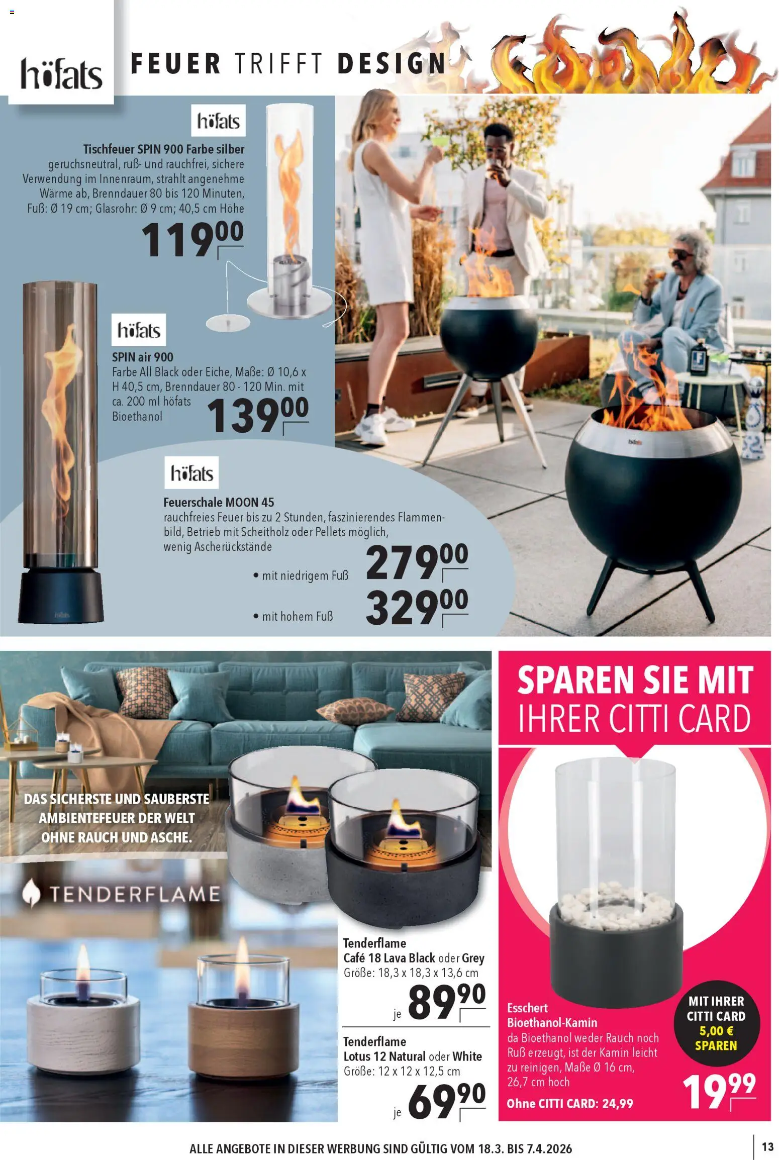 CITTI Markt Grill- und Gartenambiente – gültig ab 18.03.2026 | Seite: 13 | Produkte: Kamin