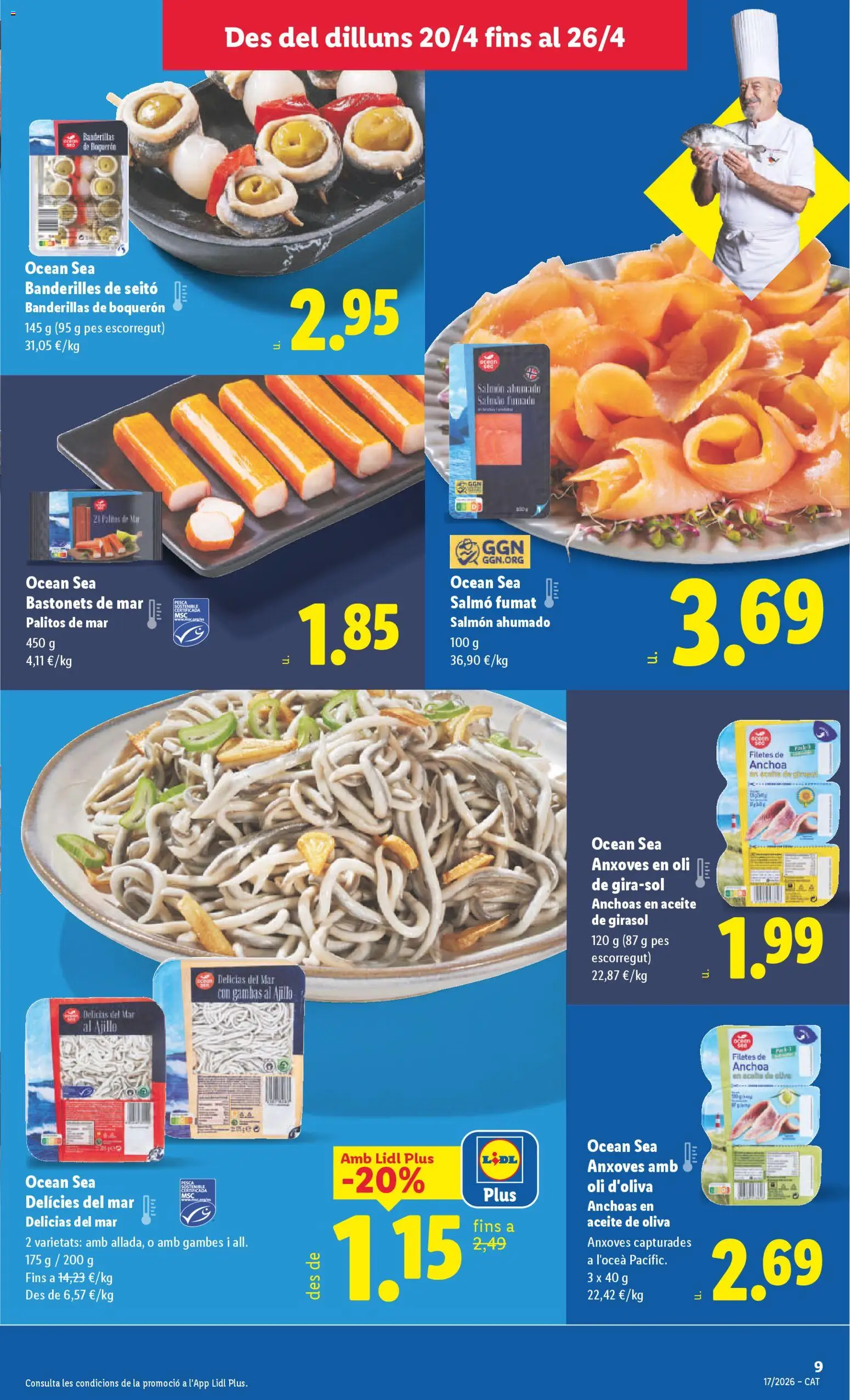 Lidl folleto │ válido desde el 20.04.2026 | Página: 13 | Productos: Aceite, Aceite de oliva, Aceite de girasol, Salmón ahumado