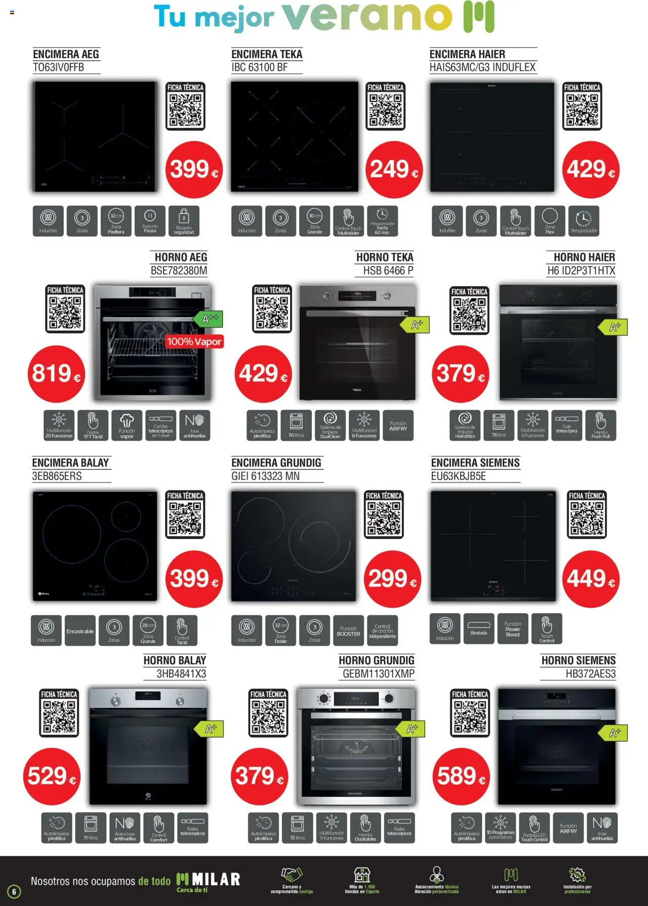 Milar folleto │ válido desde el 01.07.2025 | Página: 6 | Productos: Horno