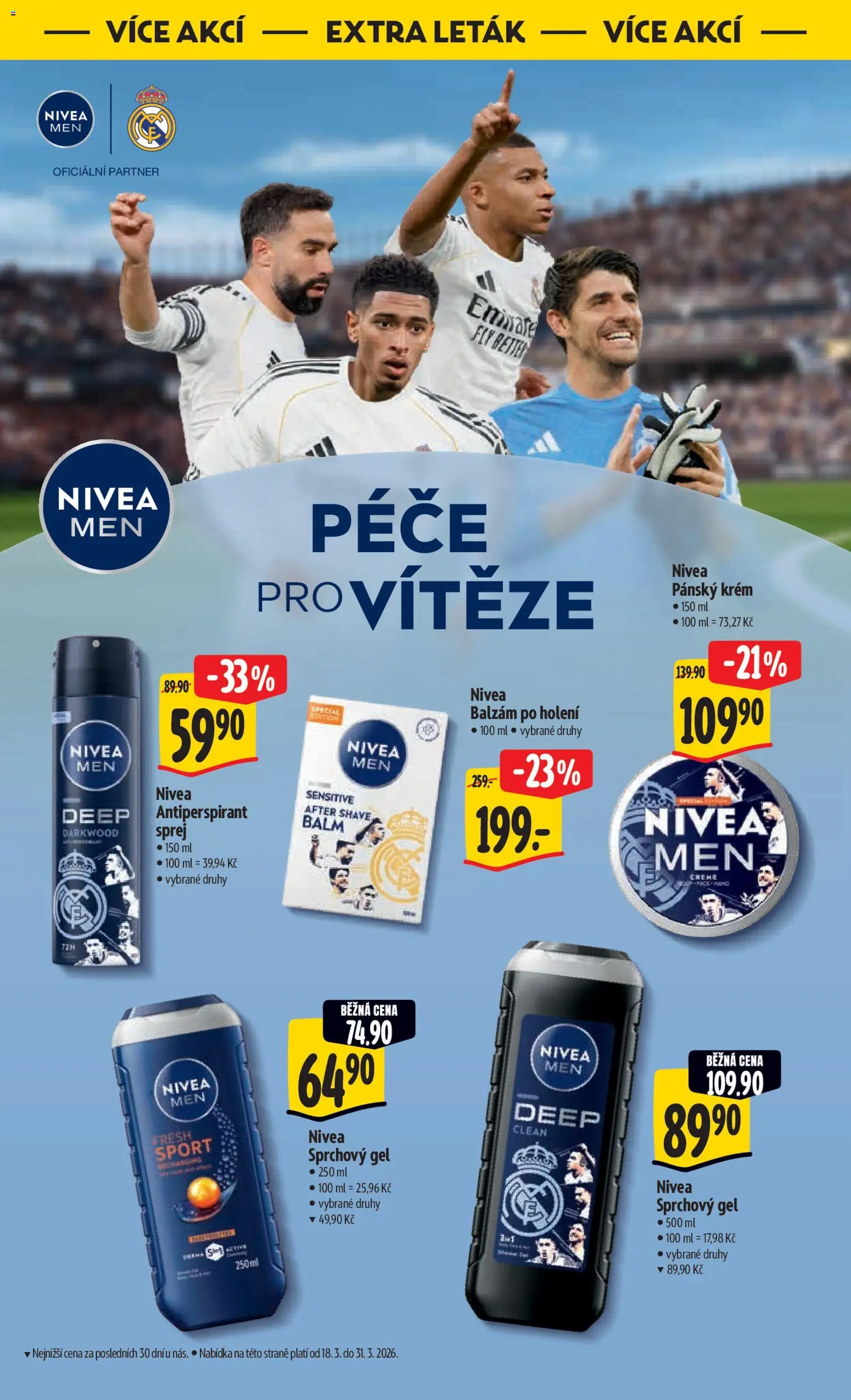 Albert leták - Hypermarket od 18.03.2026 | Strana: 52 | Produkty: Sprchový gel, Antiperspirant, Nivea, Krém