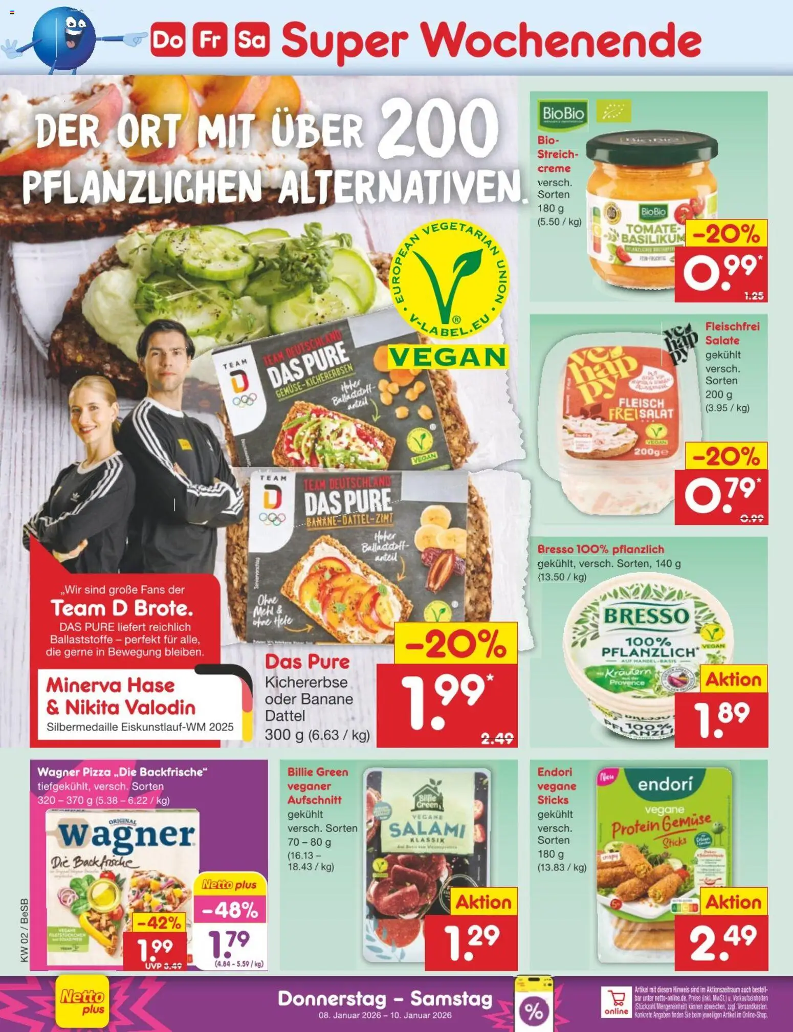 Netto Marken-Discount Prospekt 	 – gültig ab 05.01.2026 | Seite: 42 | Produkte: Wagner pizza, Gemüse, Dattel, Pizza