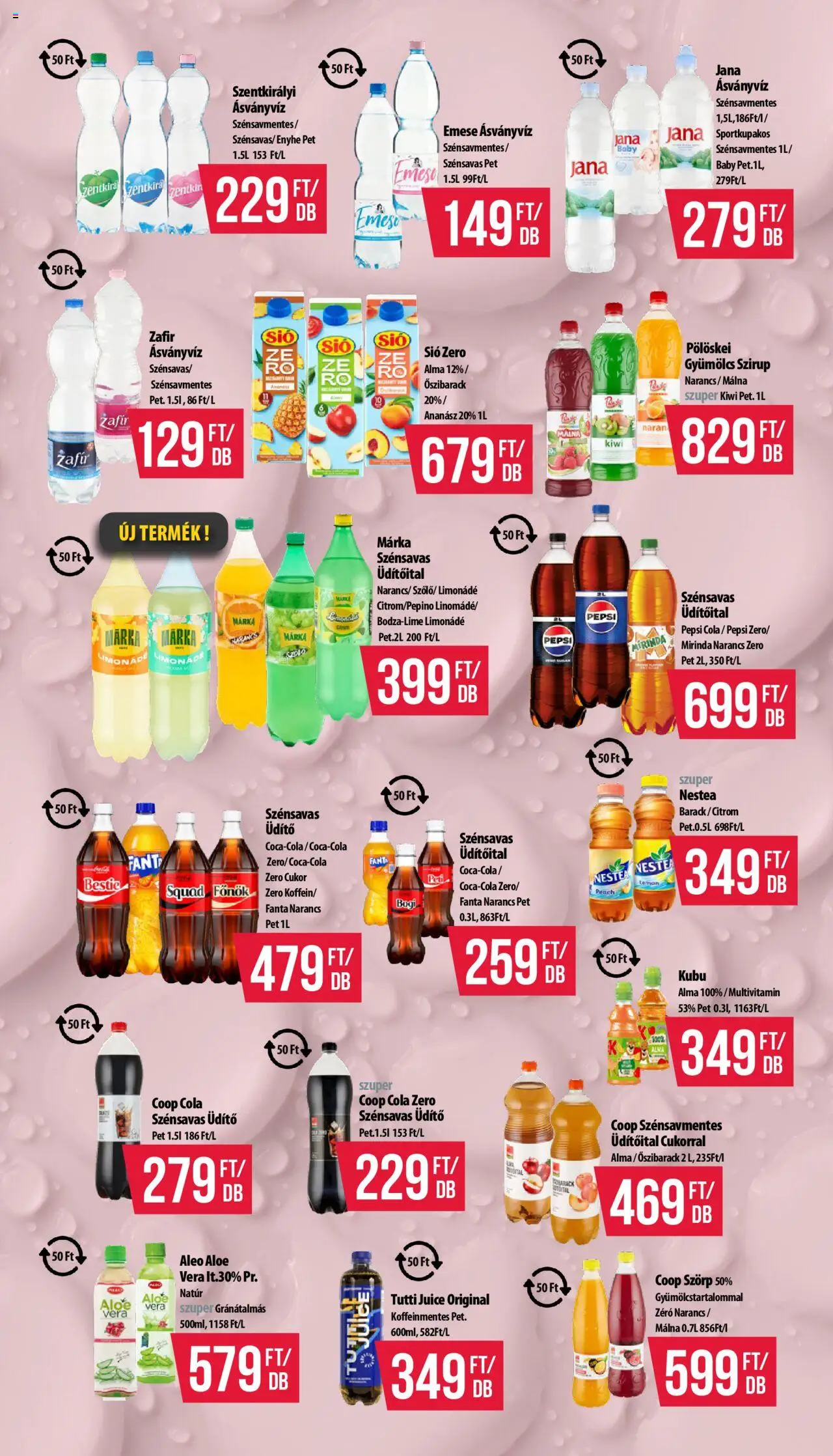 COOP akciós ujság - amely érvényes a következő dátumtól: 14.08.2025 | Oldal: 8 | Termékek: Szörp, Gyümölcs, Alma, Narancs