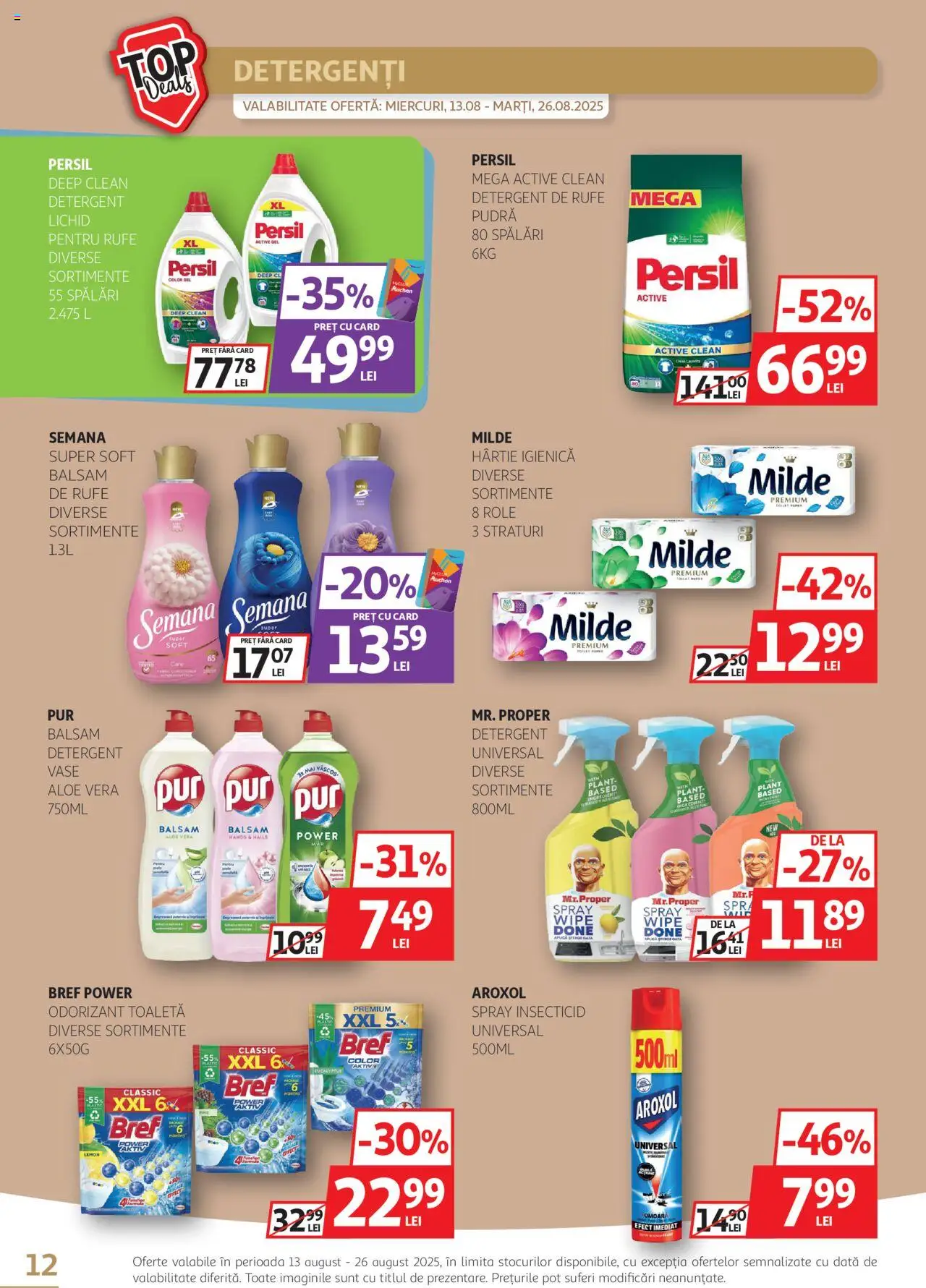 Catalog Auchan – valabil de la 13.08.2025 | Pagină: 12 | Produse: Pomelo, Toaletă, Balsam, Odorizant toaletă
