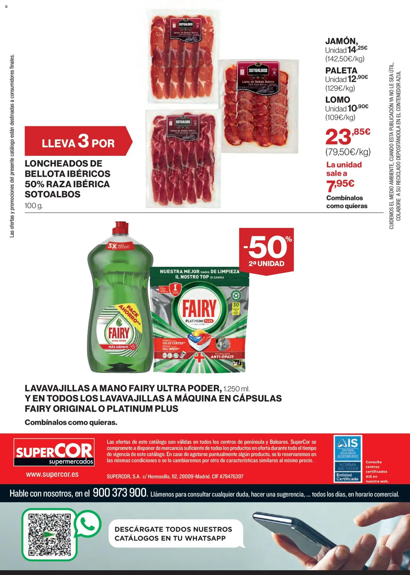 Supercor folleto │ válido desde el 09.04.2026 | Página: 28 | Productos: Jamón, Lavavajillas