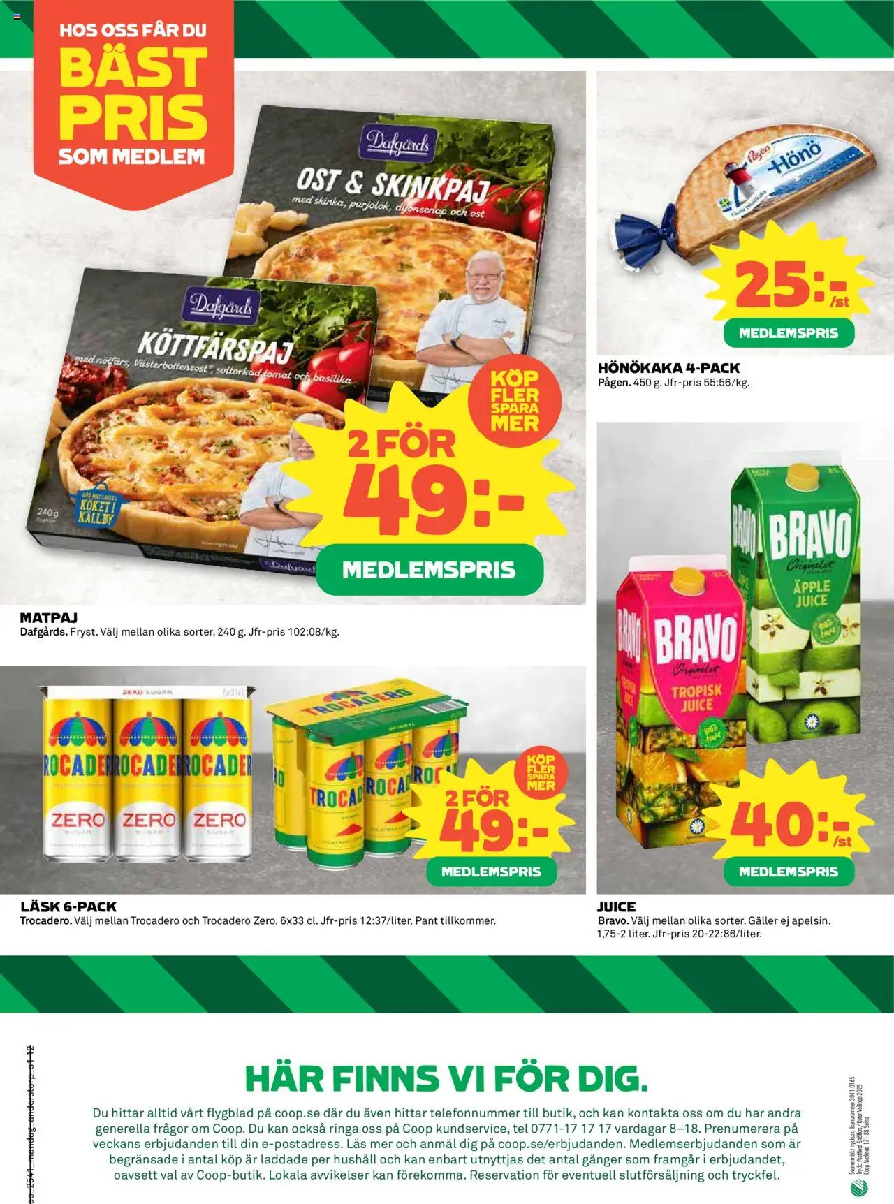 Coop reklamblad aktuell från 06.10.2025 | Sida: 12 | Produkter: Hönökaka, Galler, Ost, Äpple