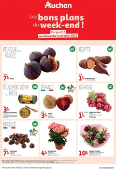 Auchan - Les bons plans du week-end dans votre hyper ! - Voorbeeld van een folder van Auchan, geldig van 02.10.2025