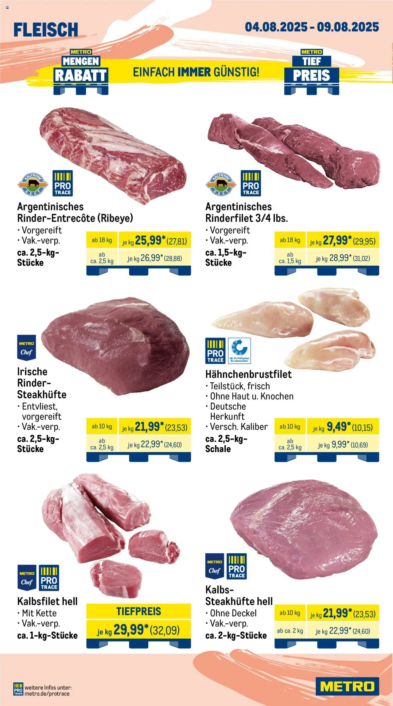 Metro Prospekt 	 - gültig ab dem 04.08.2025 | Seite: 2 | Produkte: Rinderfilet, Fleisch