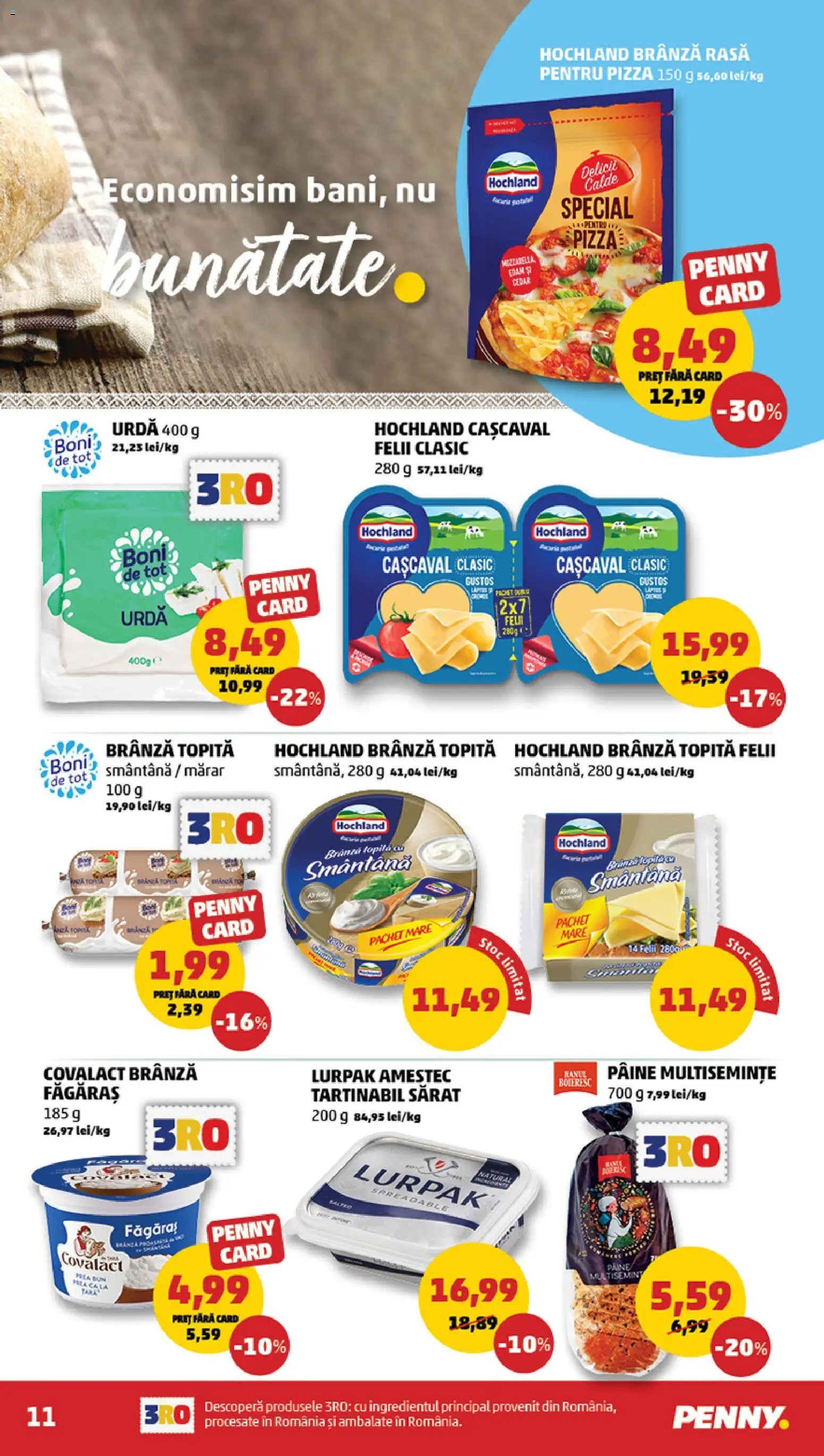 Noul catalog PENNY – valabil de la 14.01.2026 | Pagină: 11 | Produse: Cașcaval, Brânză, Pizza, Smântână
