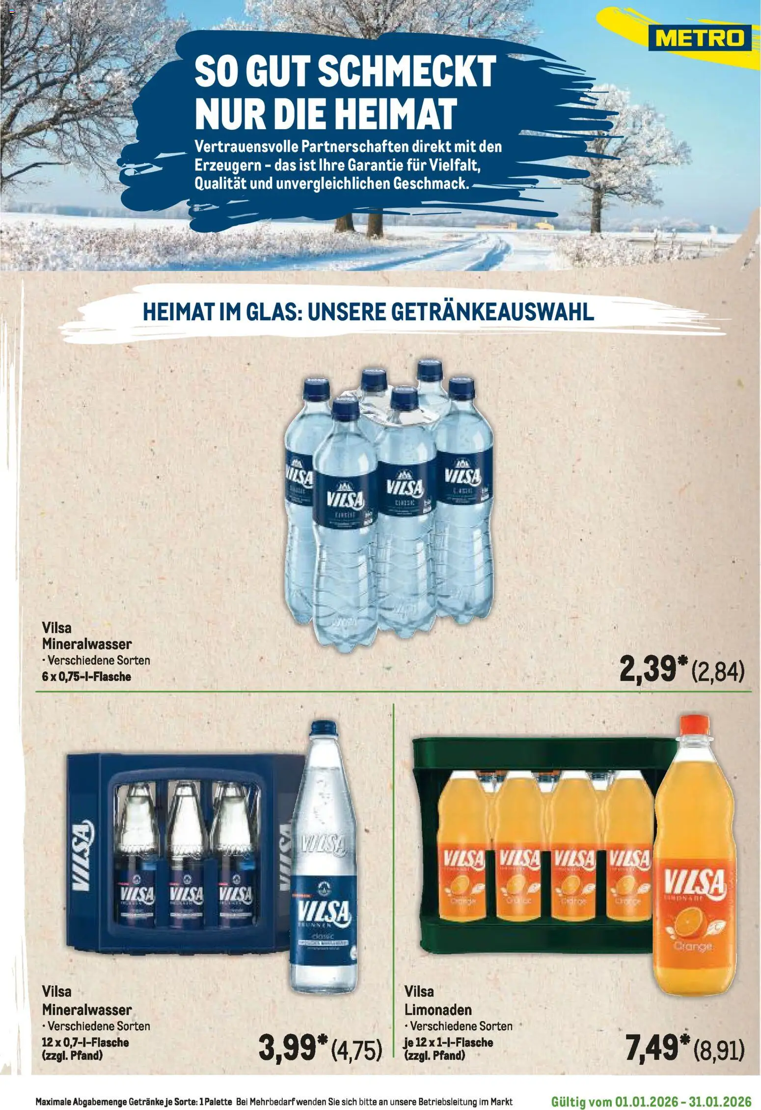 Metro  Regionaler Flyer – gültig ab 01.01.2026 | Seite: 39 | Produkte: Mineralwasser