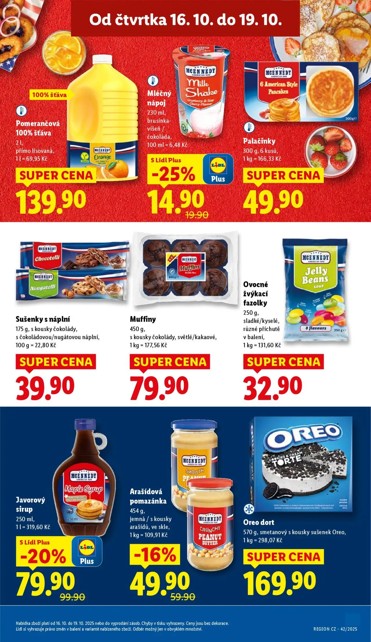 Lidl leták od 16.10.2025 | Strana: 23 | Produkty: Javorový sirup, Palačinky, Oreo, Arašídová pomazánka