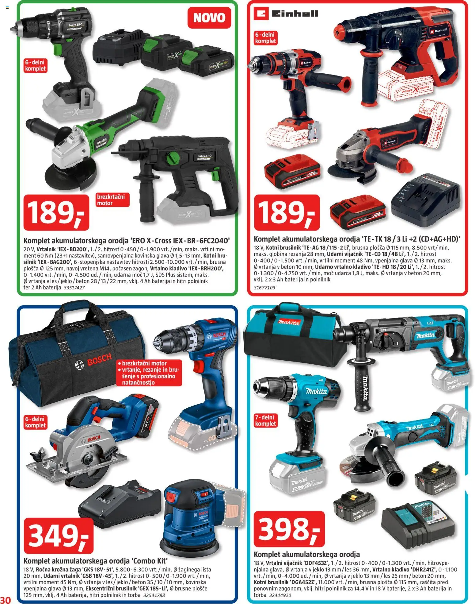 Novi Bauhaus katalog ponudbe – veljaven od 27.11.2025 | Stran: 30 | Izdelki: Baterija, Beton, Brusilnik, Kladivo