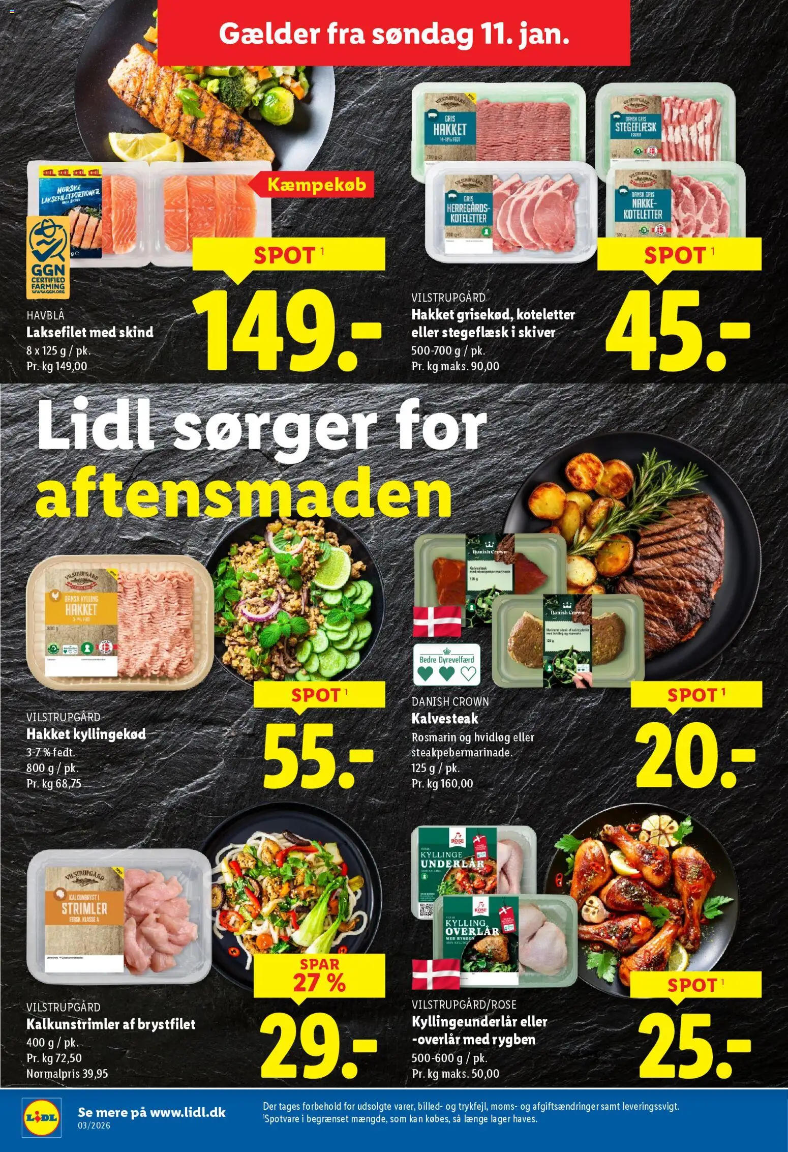 Lidl tilbudsavis – gyldig fra 11.01.2026 | Side: 20 | Produkter: Kyllingekød, Koteletter, Hvidløg, Søm