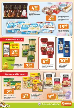 Pogląd oferty "Gama gazetka" - ważna od 26.03.2026 | Strona: 11 | Produkty: Ketchup, Musztarda, Big Milk, Lody