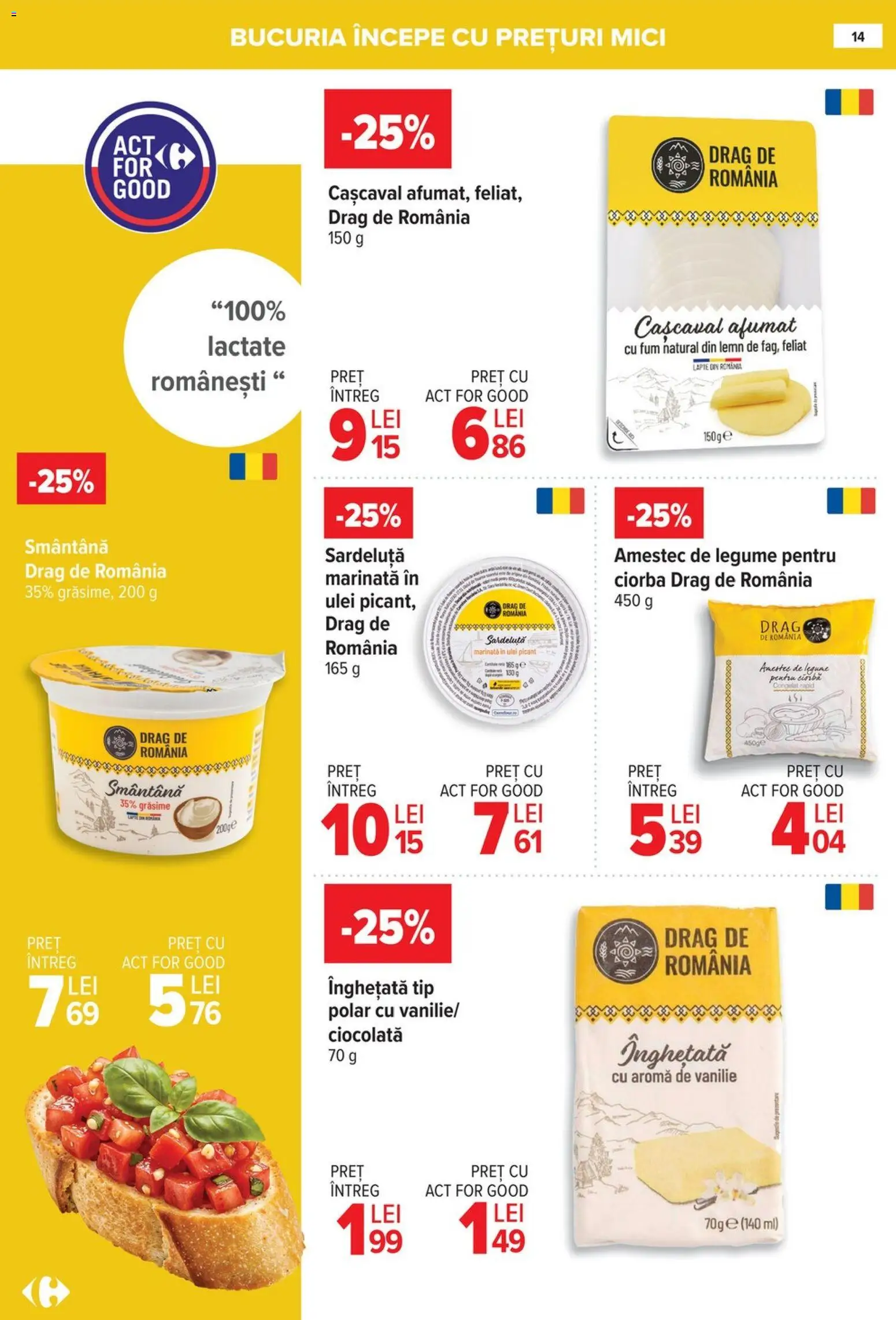 Noul catalog Carrefour – valabil de la 08.01.2026 | Pagină: 14 | Produse: Mici, Ulei, Ciocolată, Înghețată
