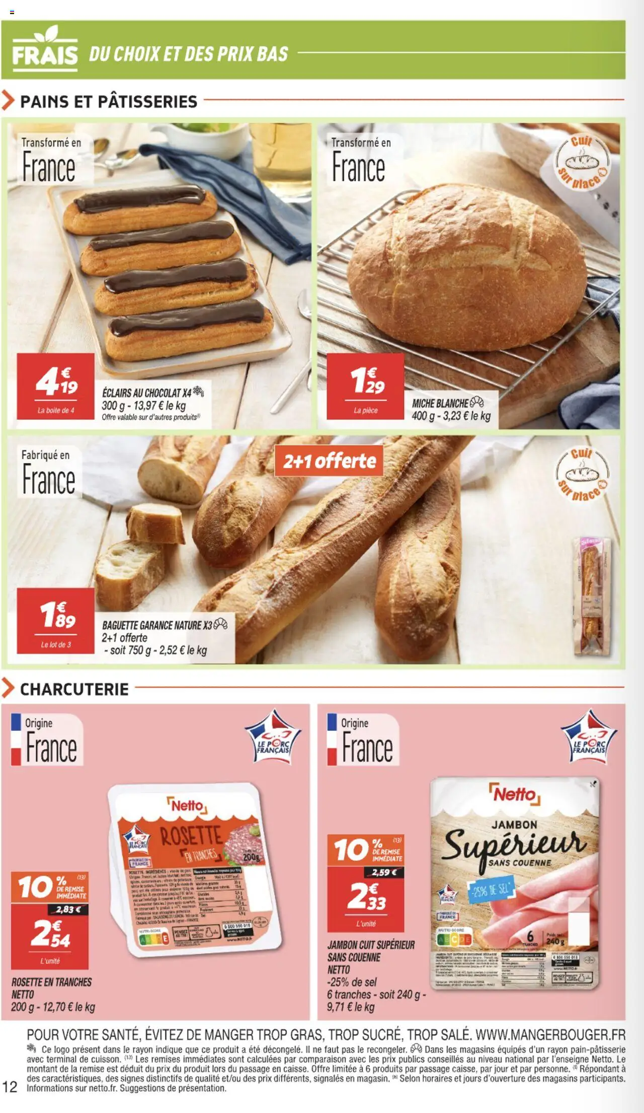  | Page: 12 | Produits: Sel, Chocolat, Jambon