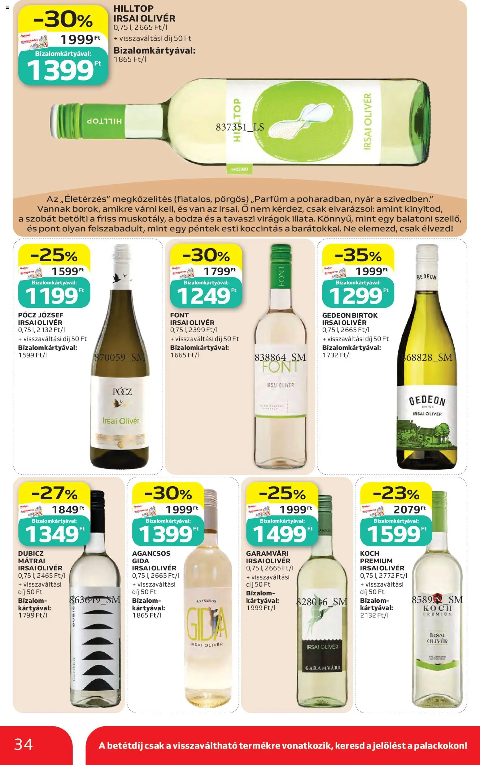 Auchan akciós ujság - amely érvényes a következő dátumtól: 30.04.2026 | Oldal: 34 | Termékek: Virágok