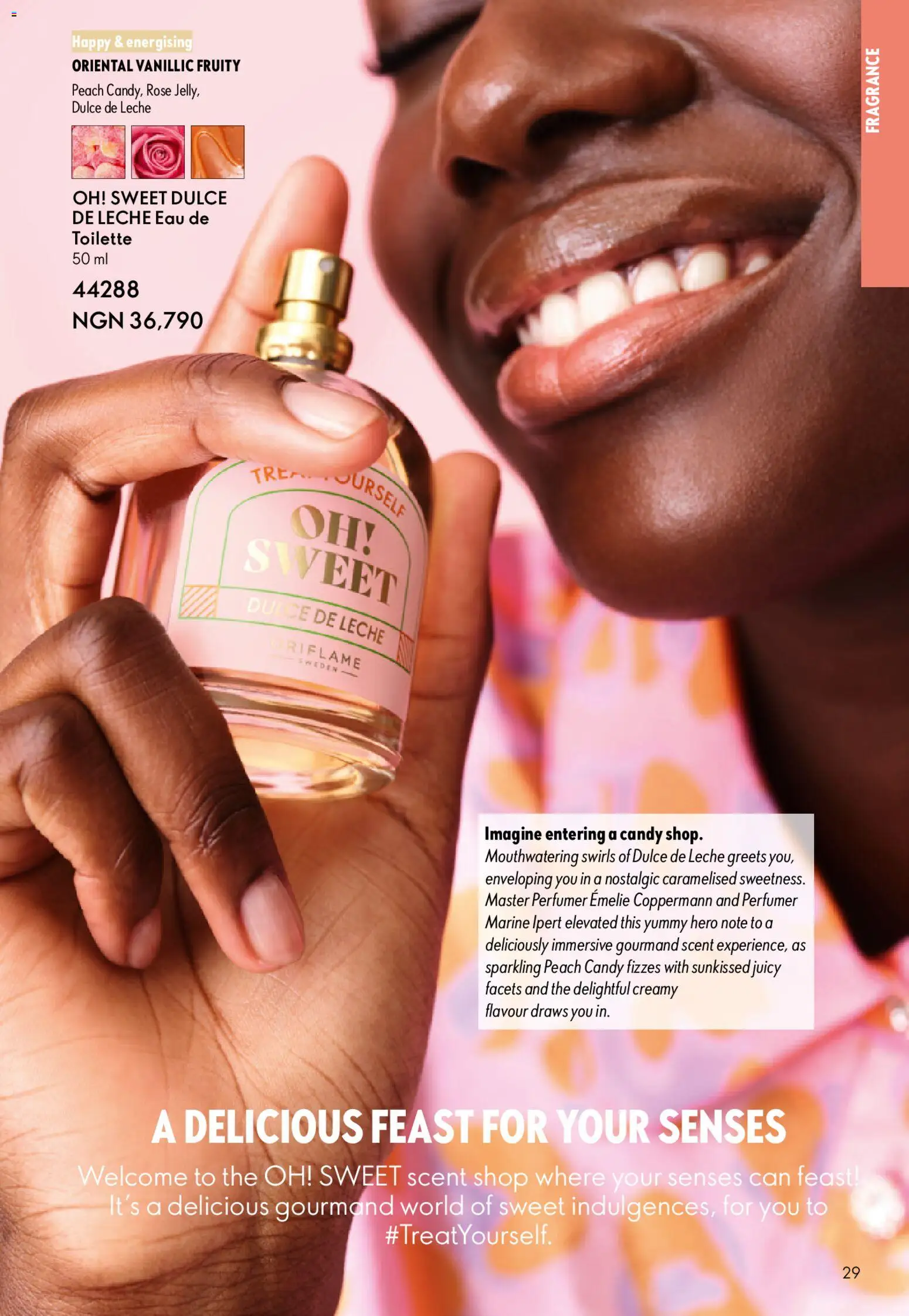 Oriflame Catalogue 2/2026 valid from 01.04.2026 | Page: 29 | Products: Eau de toilette, Fragrance, Peach