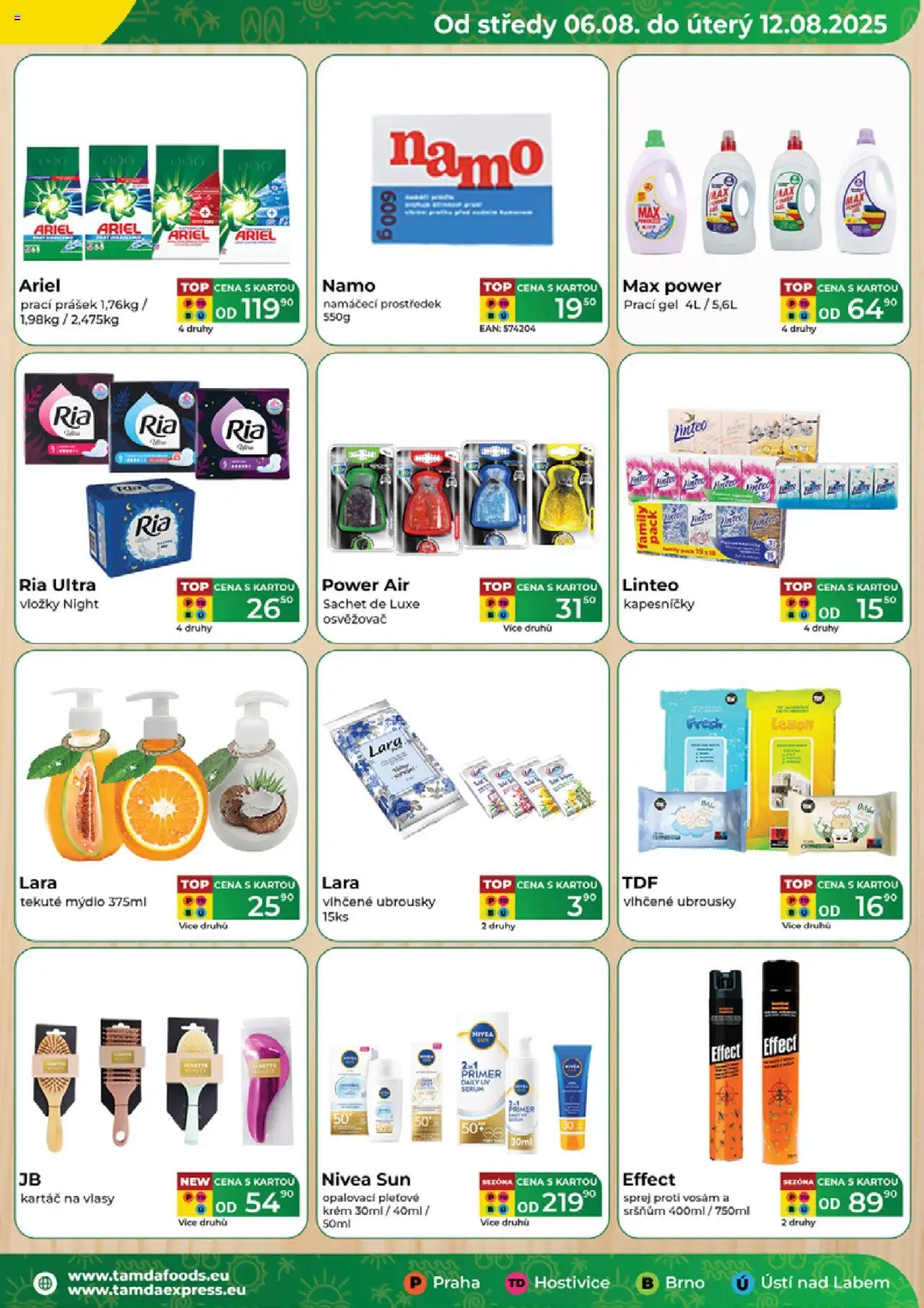 Tamda Foods leták od 06.08.2025 | Strana: 5 | Produkty: Nivea, Krém, Ubrousky, Kartáč