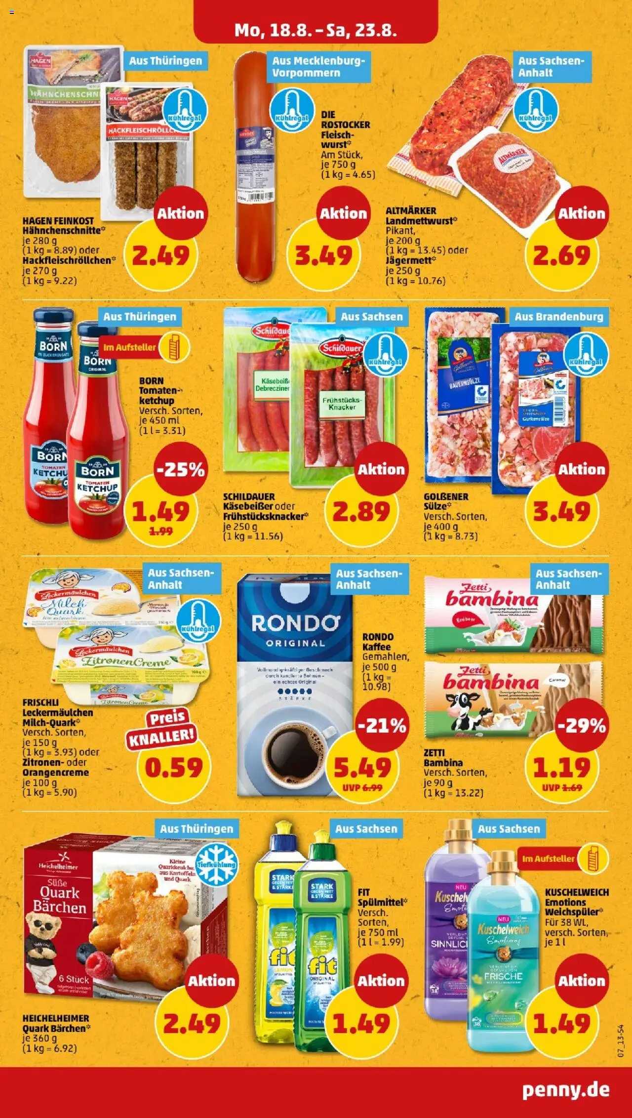 Penny - Thüringen - gültig ab dem 18.08.2025 | Seite: 7 | Produkte: Kaffee, Tomaten, Wurst, Zitronen