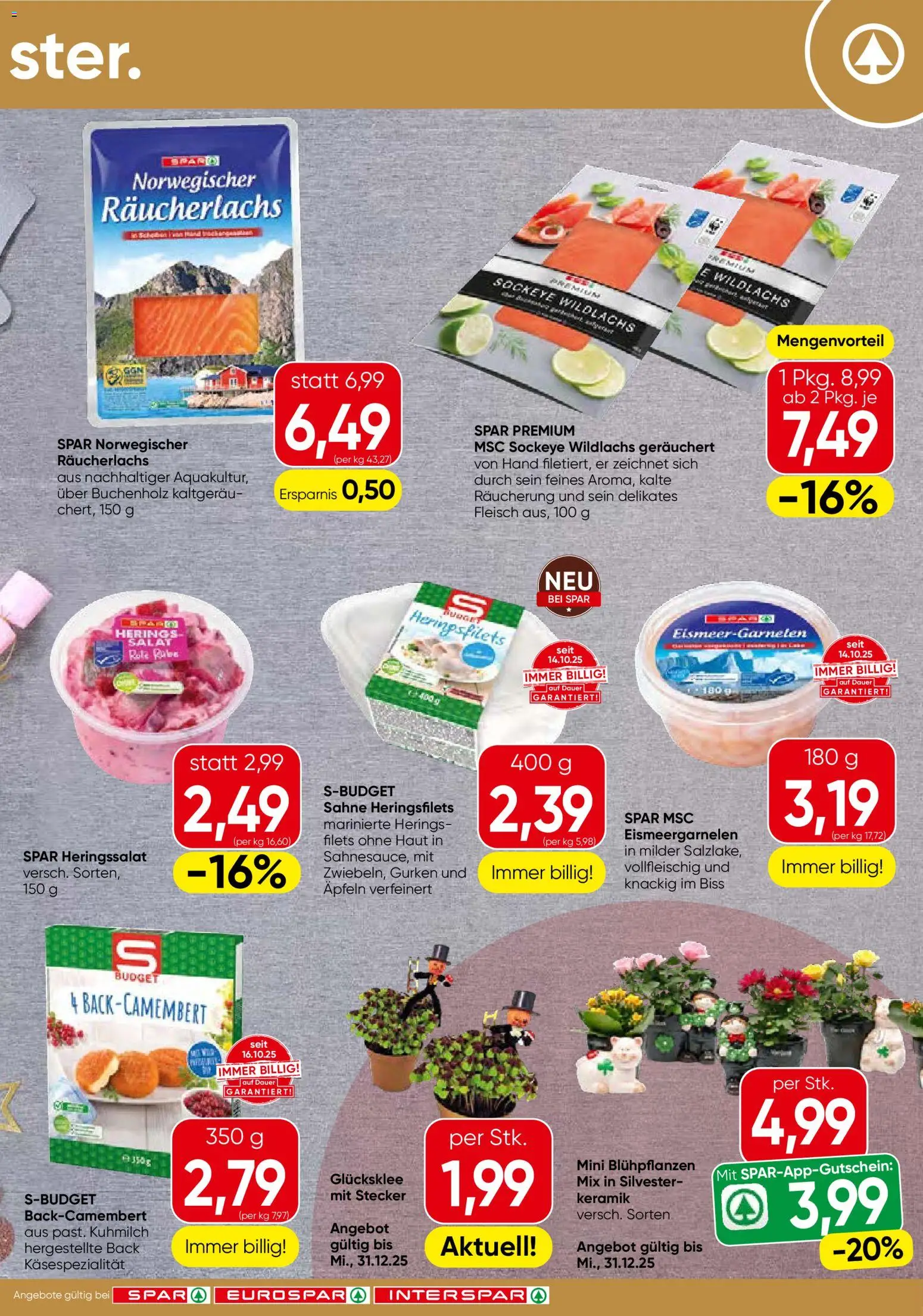 Spar - Einleger Oberösterreich gültig ab 23.12.2025 | Seite: 3 | Produkte: Sahne, Gurken, Salat