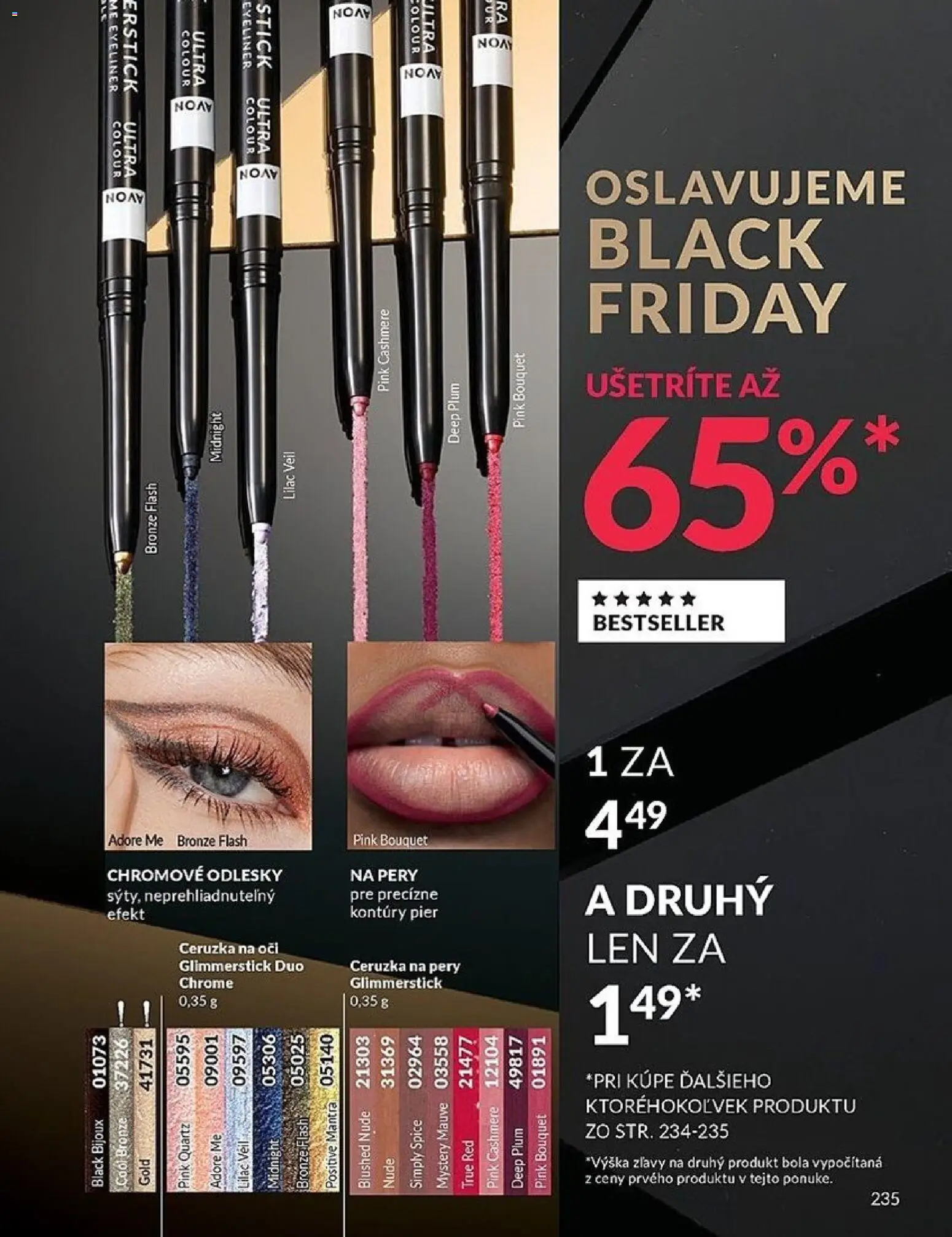 Nové Avon akcie – leták je platný od 01.11.2025 | Strana: 235 | Produkty: Ceruzka na oči, Ceruzka