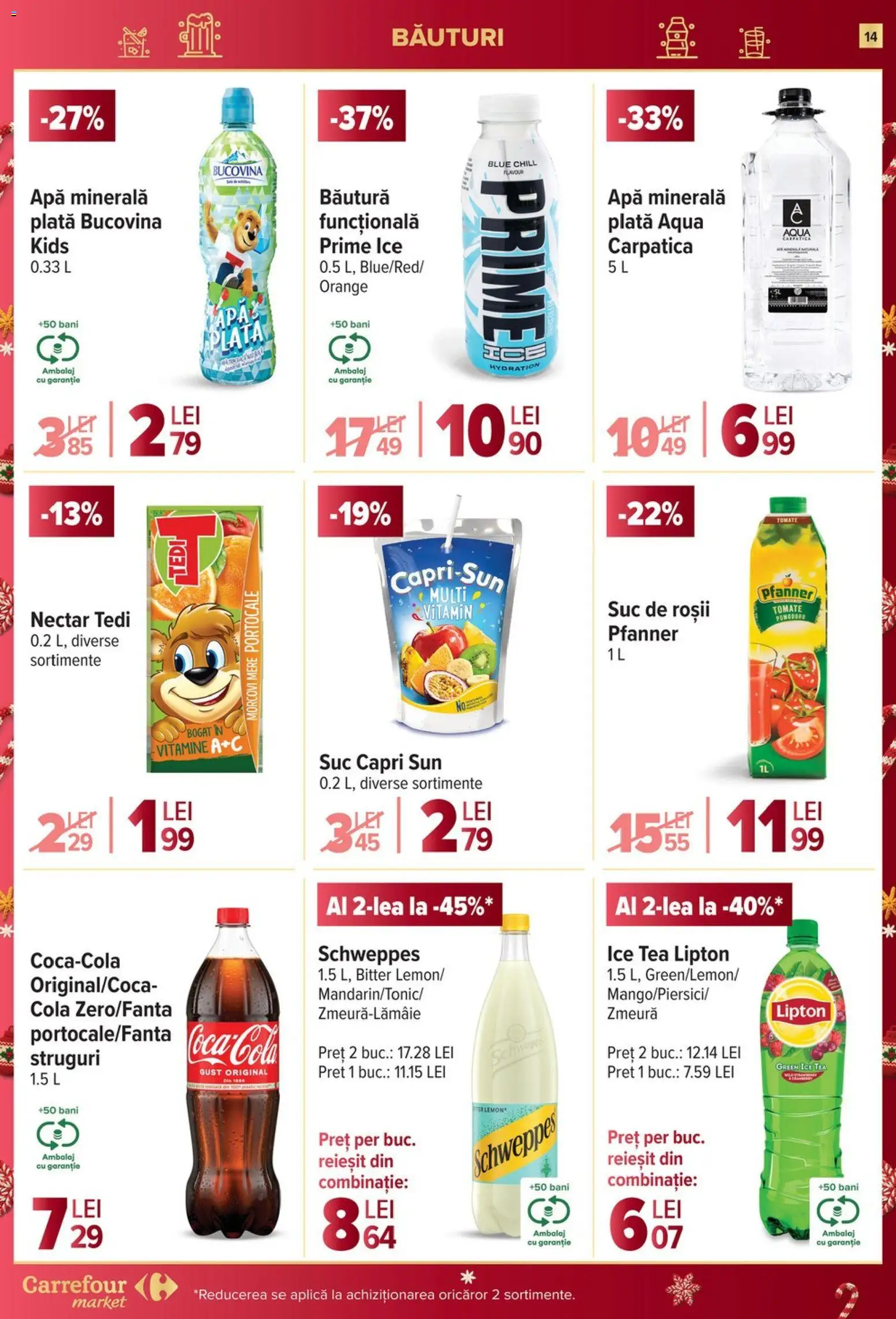 Noul catalog Carrefour – valabil de la 03.12.2025 | Pagină: 14 | Produse: Struguri, Amerikan servis, Mere, Apă
