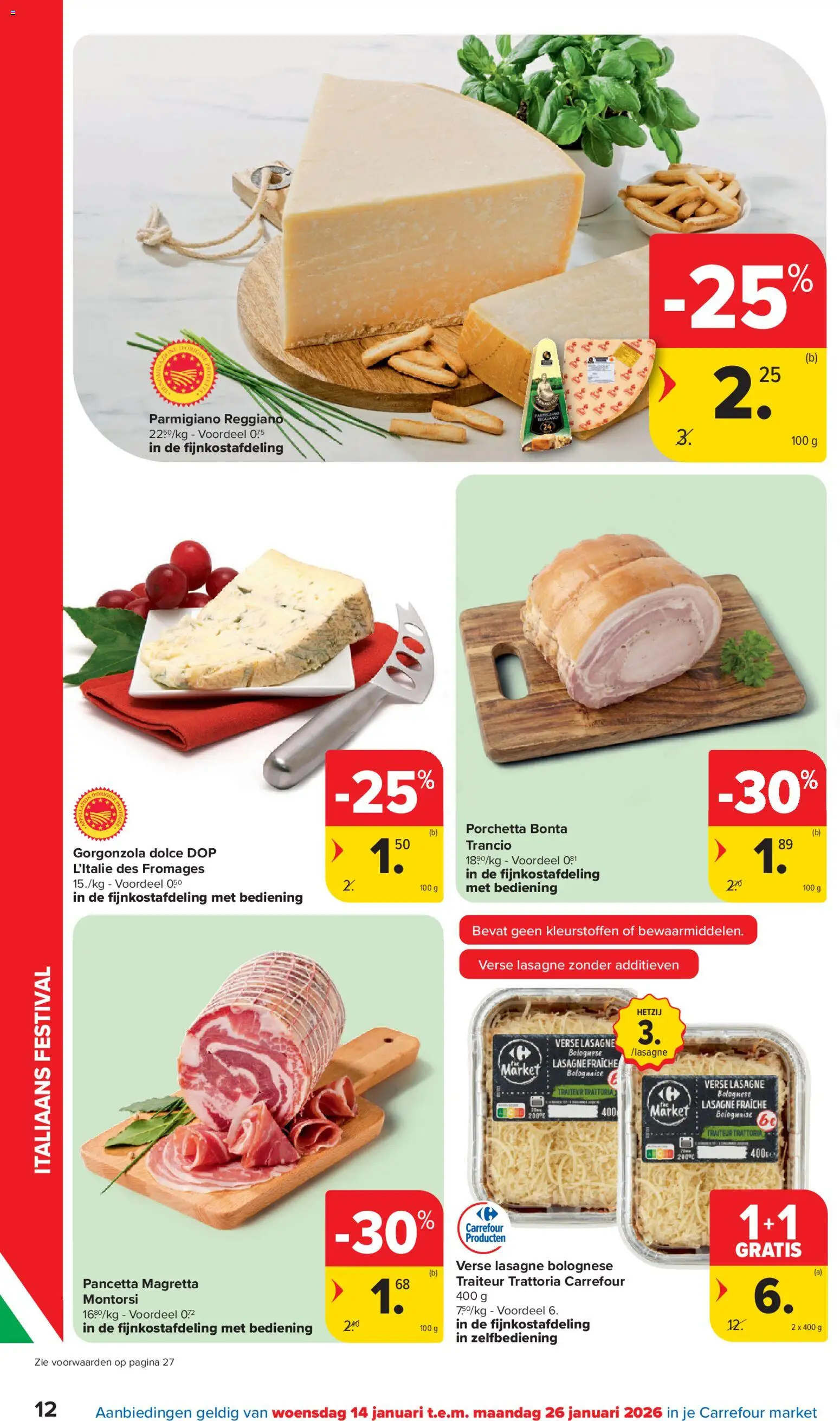 {H1} | Pagina: 12 | Producten: Lasagne