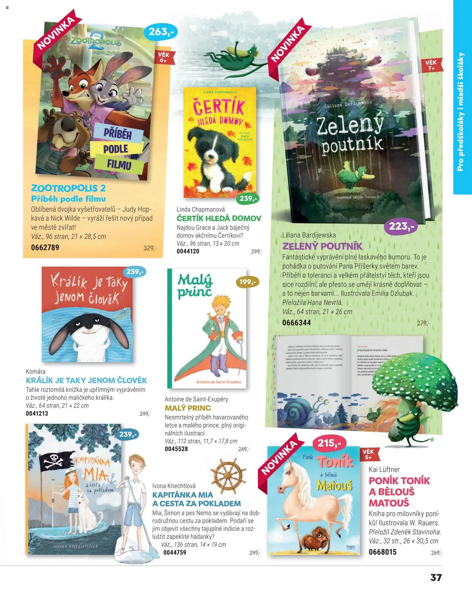 Knižní klub leták od 01.01.2026 | Strana: 37 | Produkty: Králík, Káva, Knížka, Pes