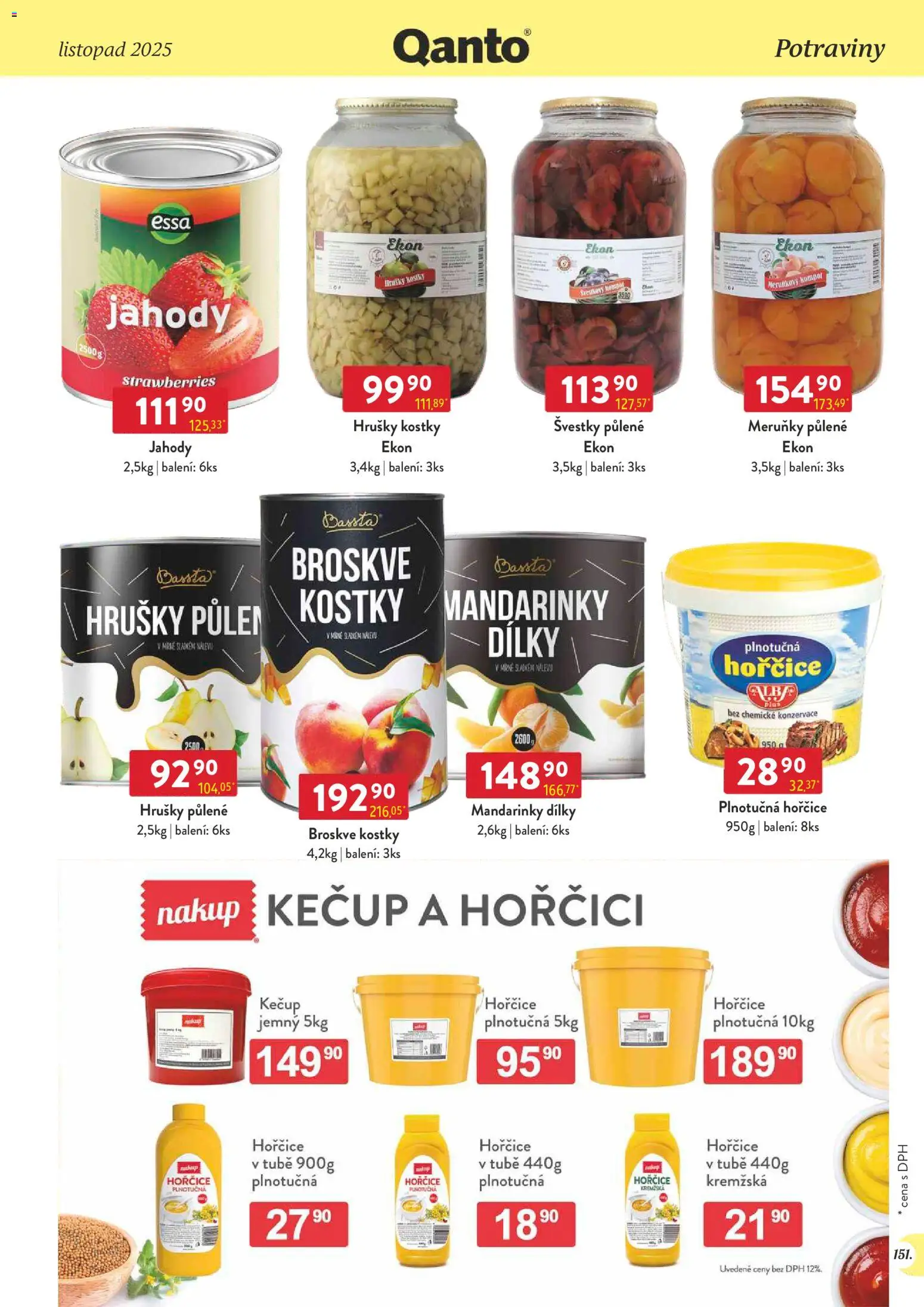 Astur & Qanto - Leták - Velkoobchod 11/2025 od 01.11.2025 | Strana: 151 | Produkty: Hrušky, Jahody, Kečup, Potraviny