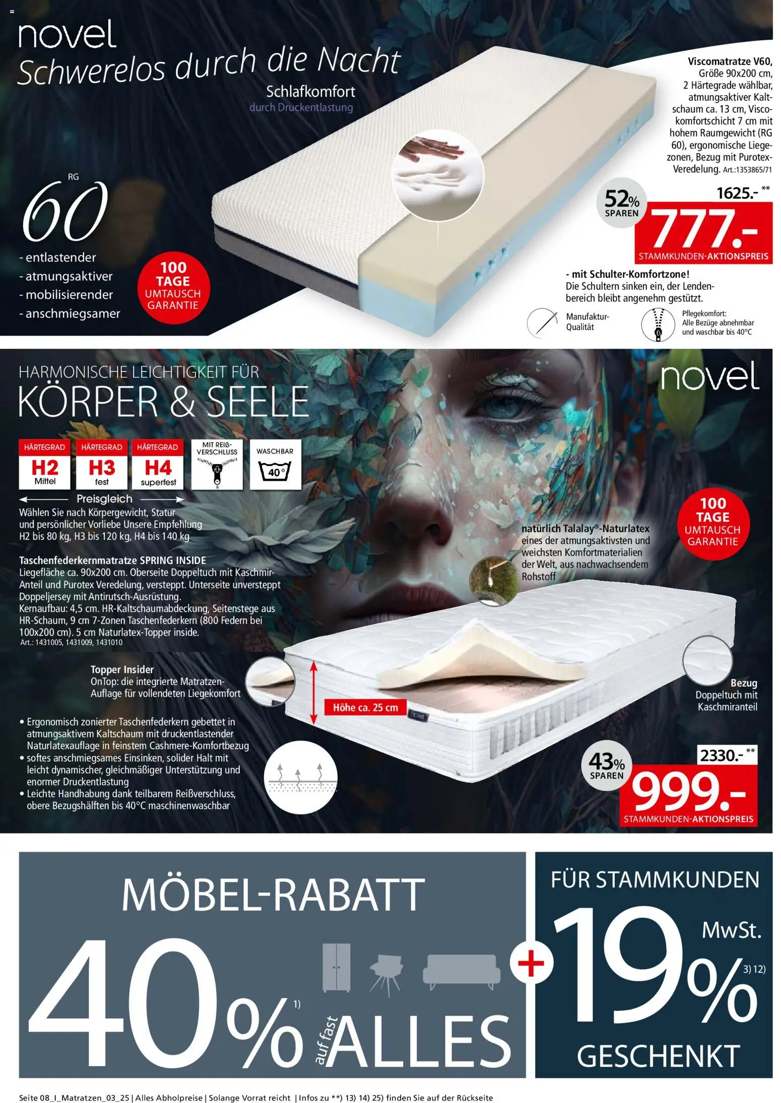 Zurbrüggen Matratzen-Spezial – gültig ab 15.11.2025 | Seite: 8 | Produkte: Liege, Topper